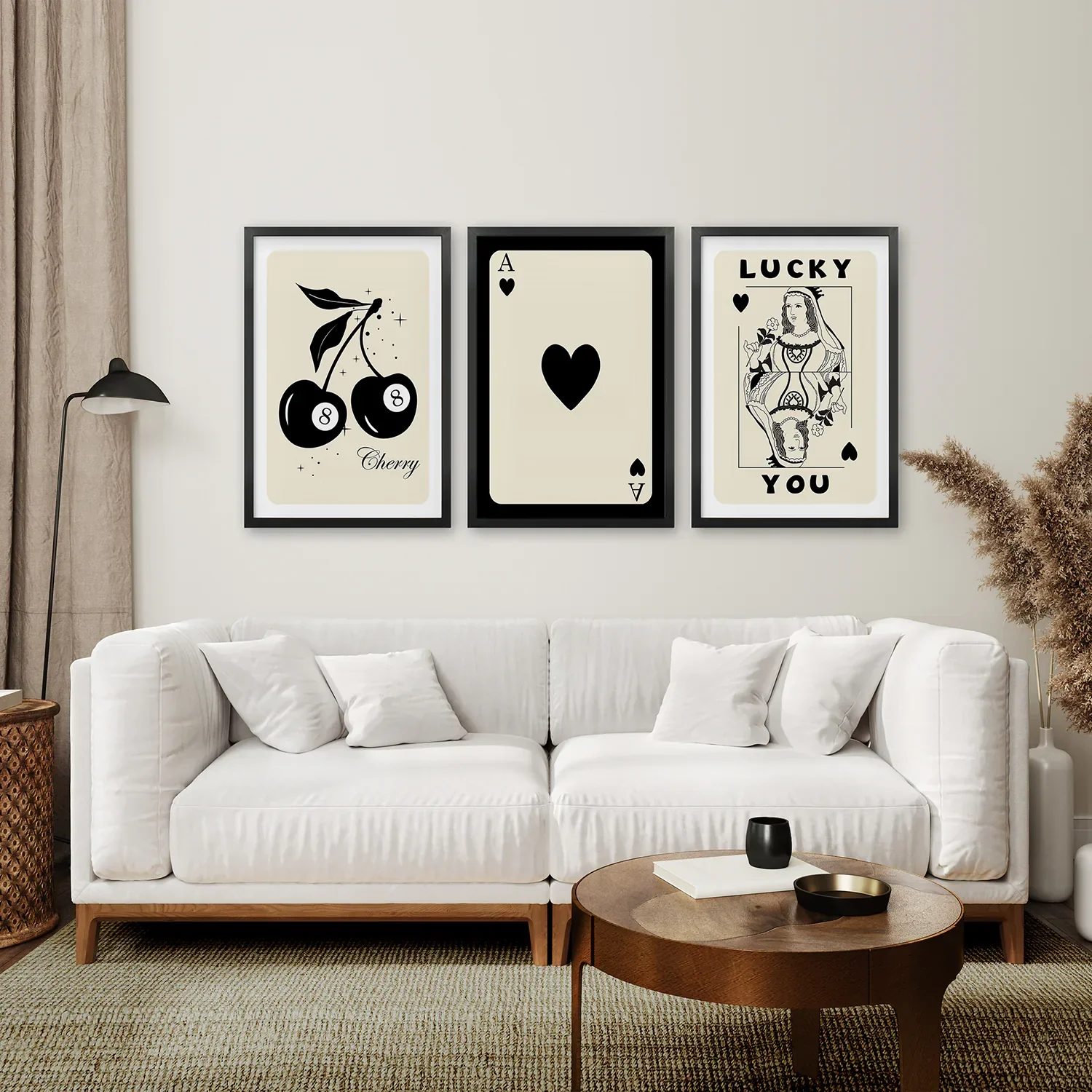 Beige Queen of Hearts Retro Wall Art Poster - Image 6