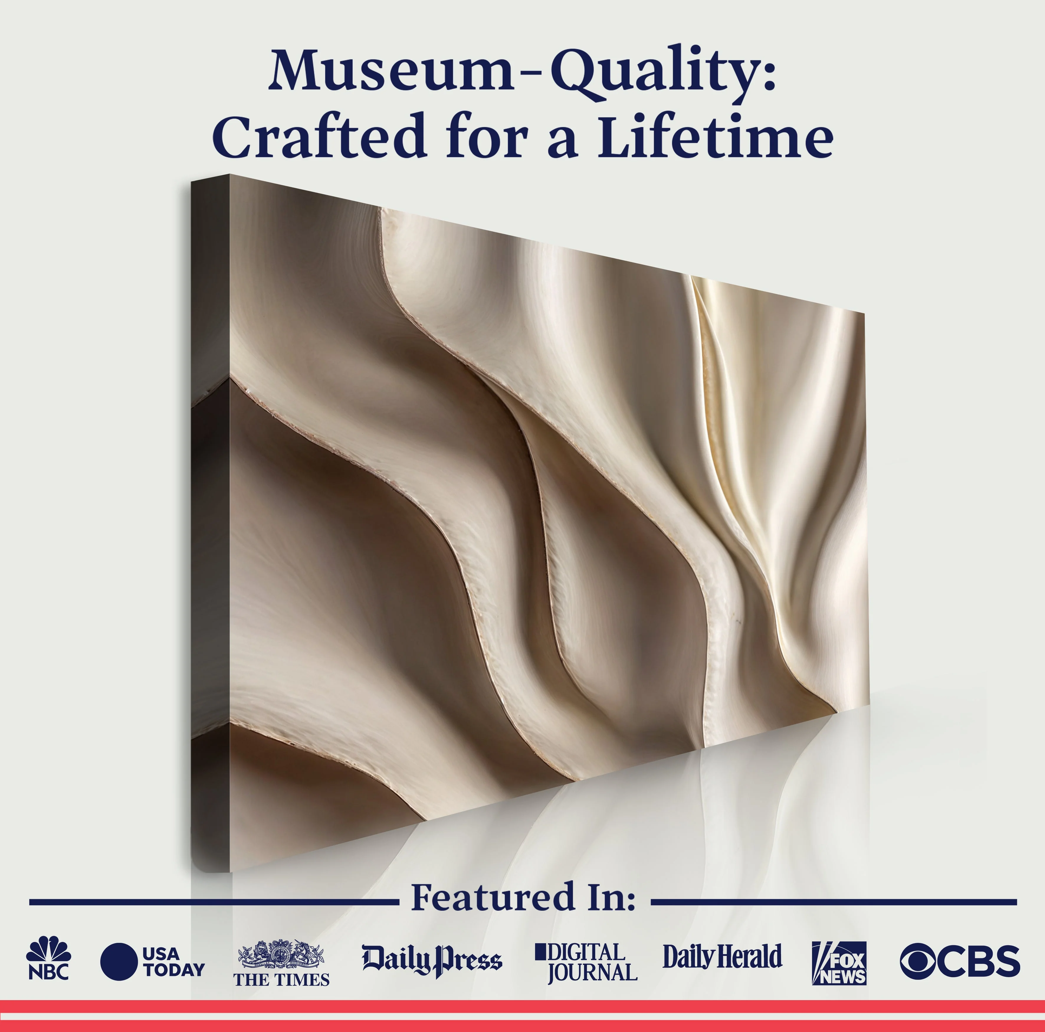 Beyond the Surface – 3D Abstract Waves Wall Art - Image 6