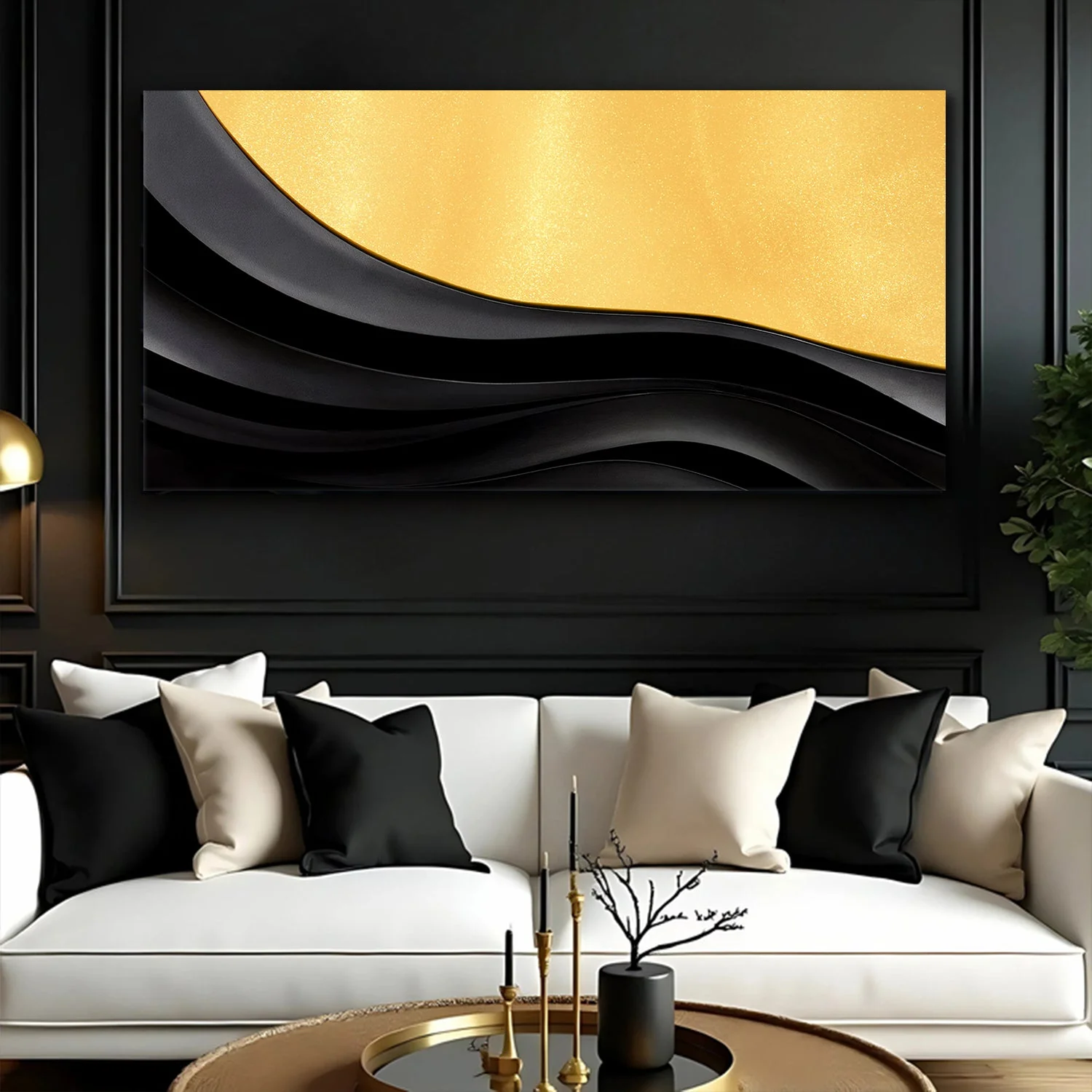 Black And Gold Minimalist Abstract VIII - Image 5
