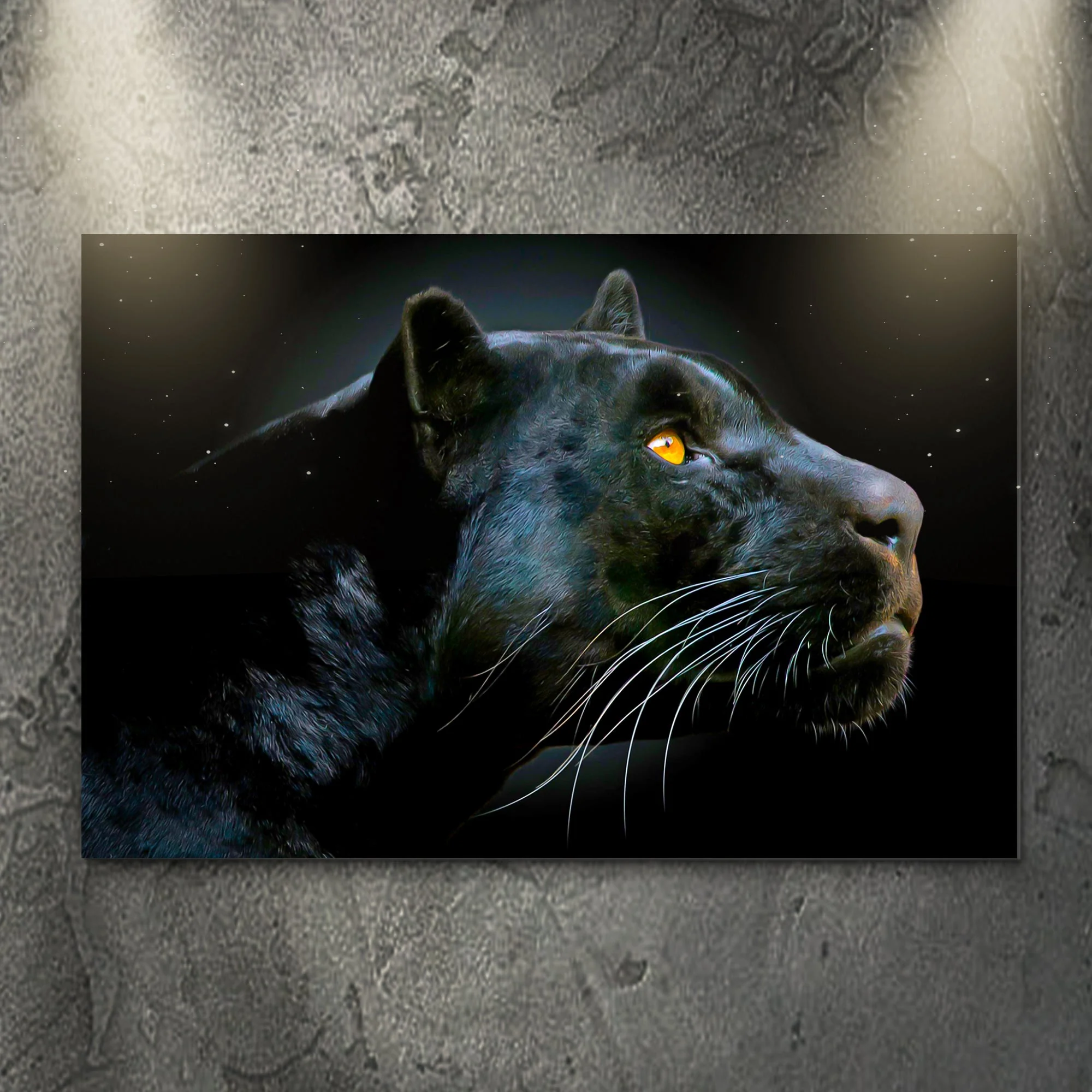Black Panther Head Canvas Wall Art - Image 2