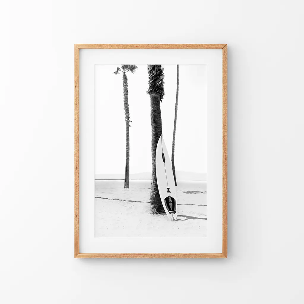 Black White Boho Summer Poster. Surfboard, Palm Trees - Image 8