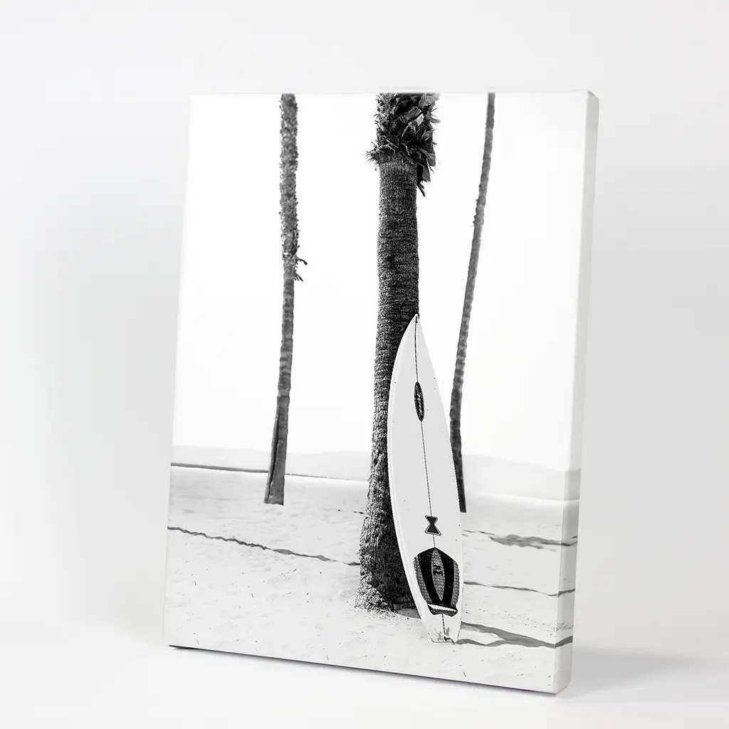 Black White Boho Summer Poster. Surfboard, Palm Trees - Image 9