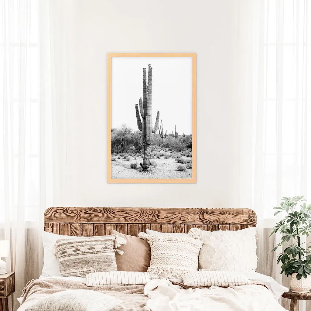 Black White Saguaro Cactus Poster. Arizona Desert Nature - Image 5