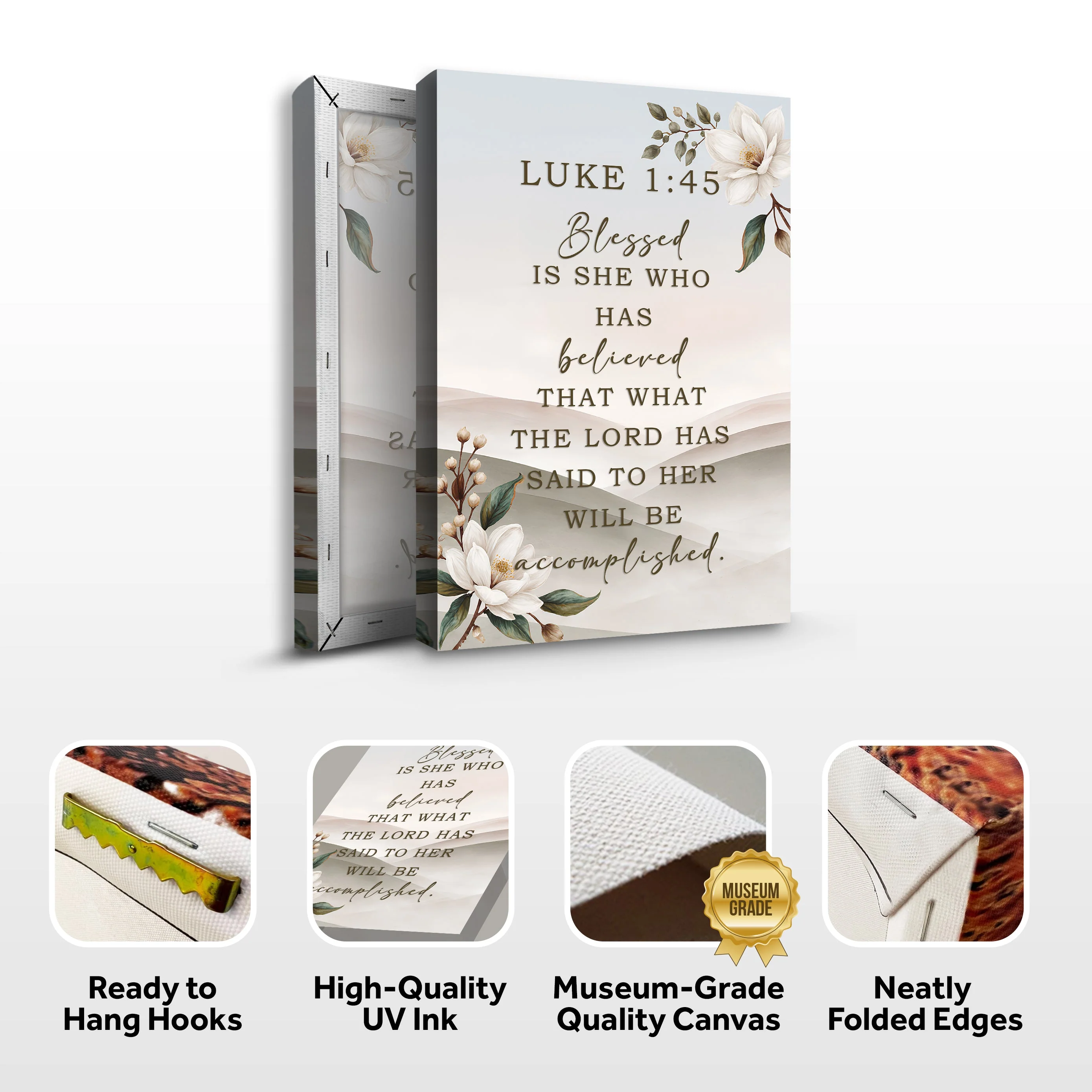 Blessed Is She Who Has Believed - Luke 1:45 Faith Wall Art - Image 8