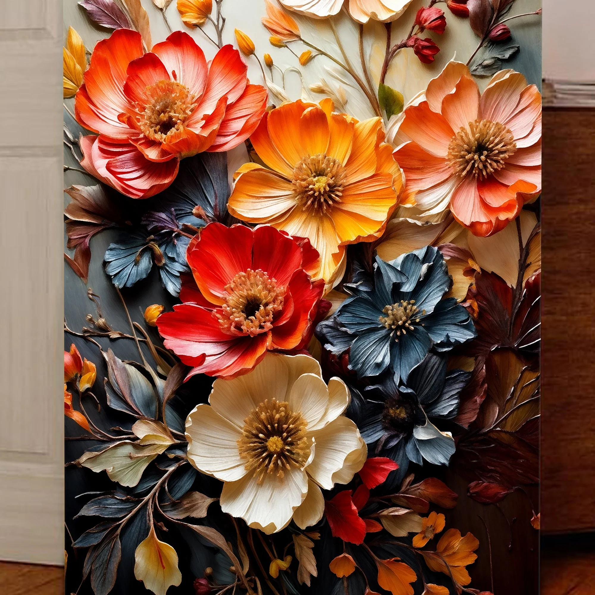 Blooming Garden Rhapsody Impasto Wall Art - Image 5