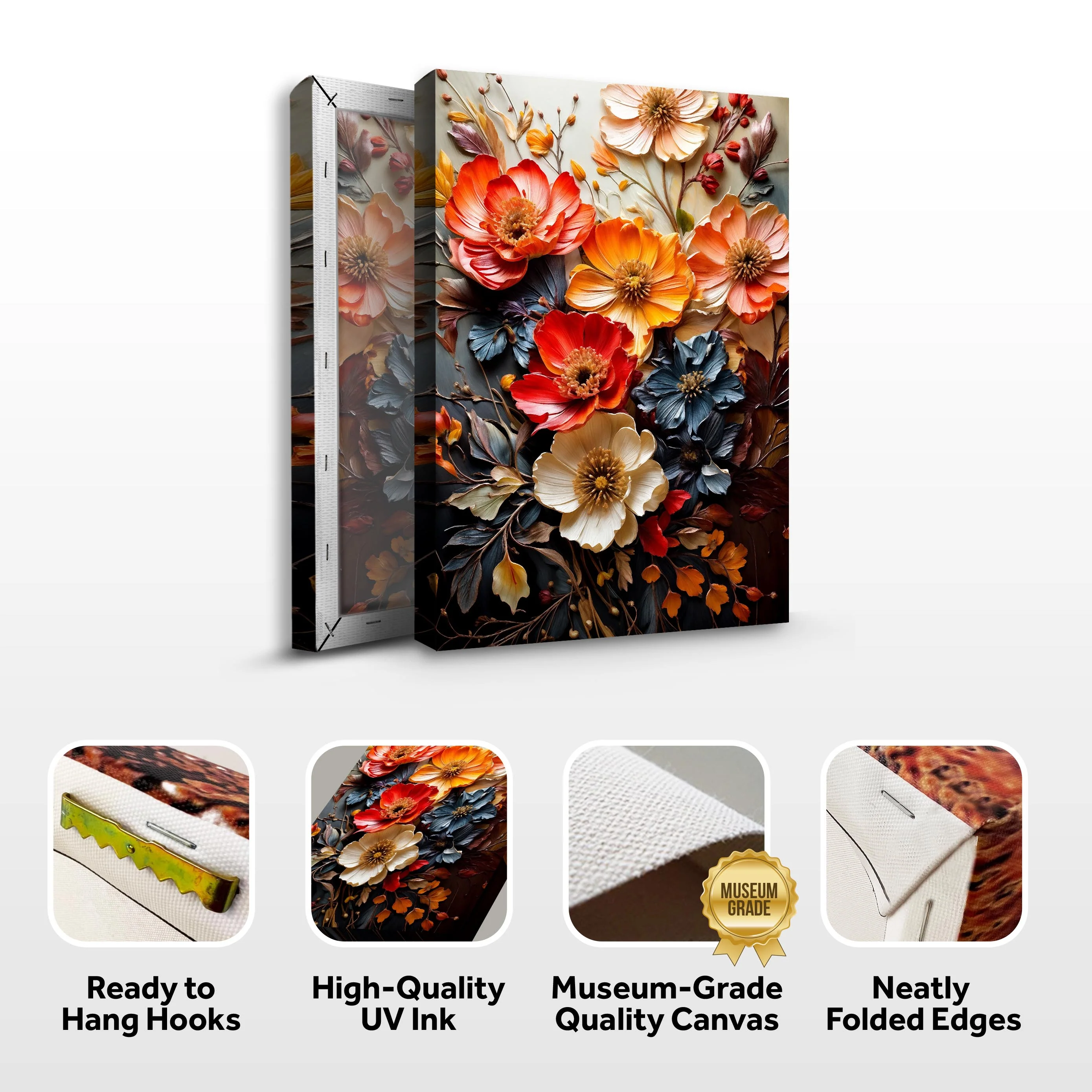 Blooming Garden Rhapsody Impasto Wall Art - Image 8