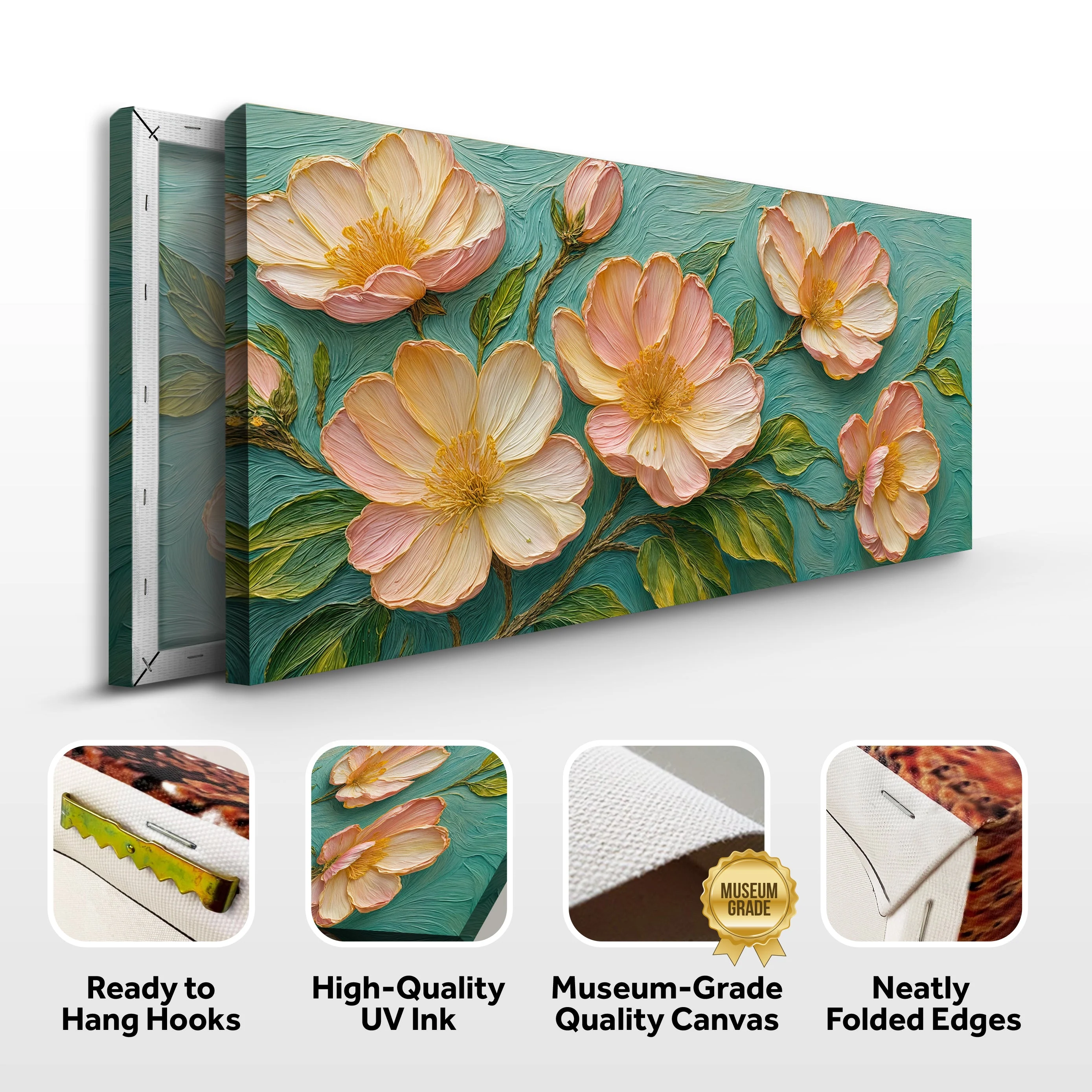 Blossoms Serenade Impasto Wall Art - Image 8