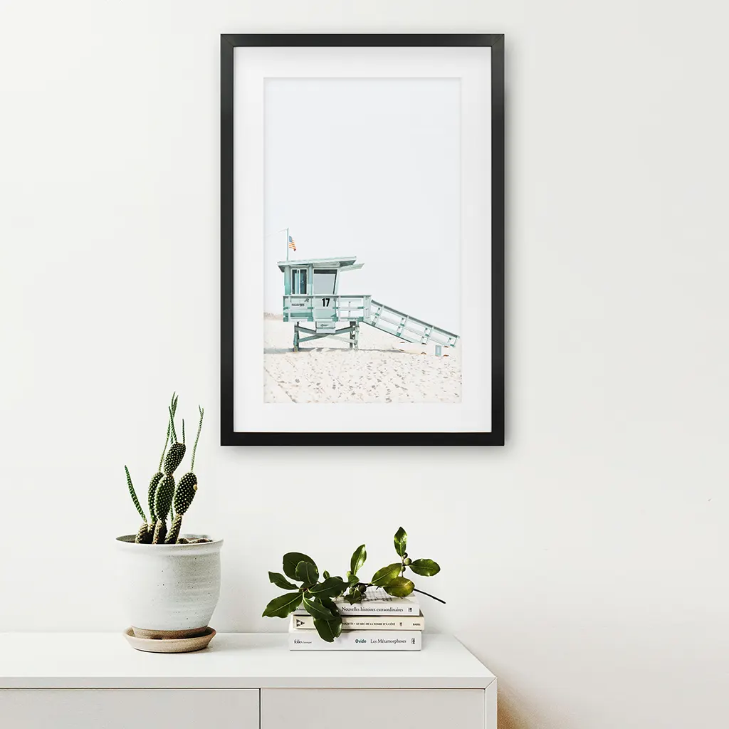 Blue Lifeguard Hut Wall Art Print. Santa Monica Beach - Image 7