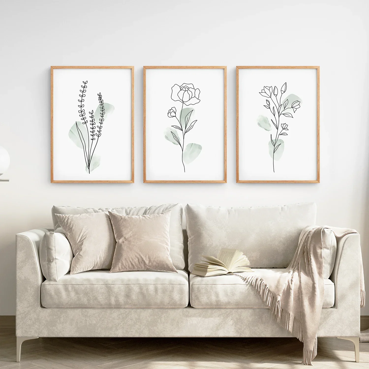 Boho Botanical Art Prints | Set of 3 Green Leaves - Image 6