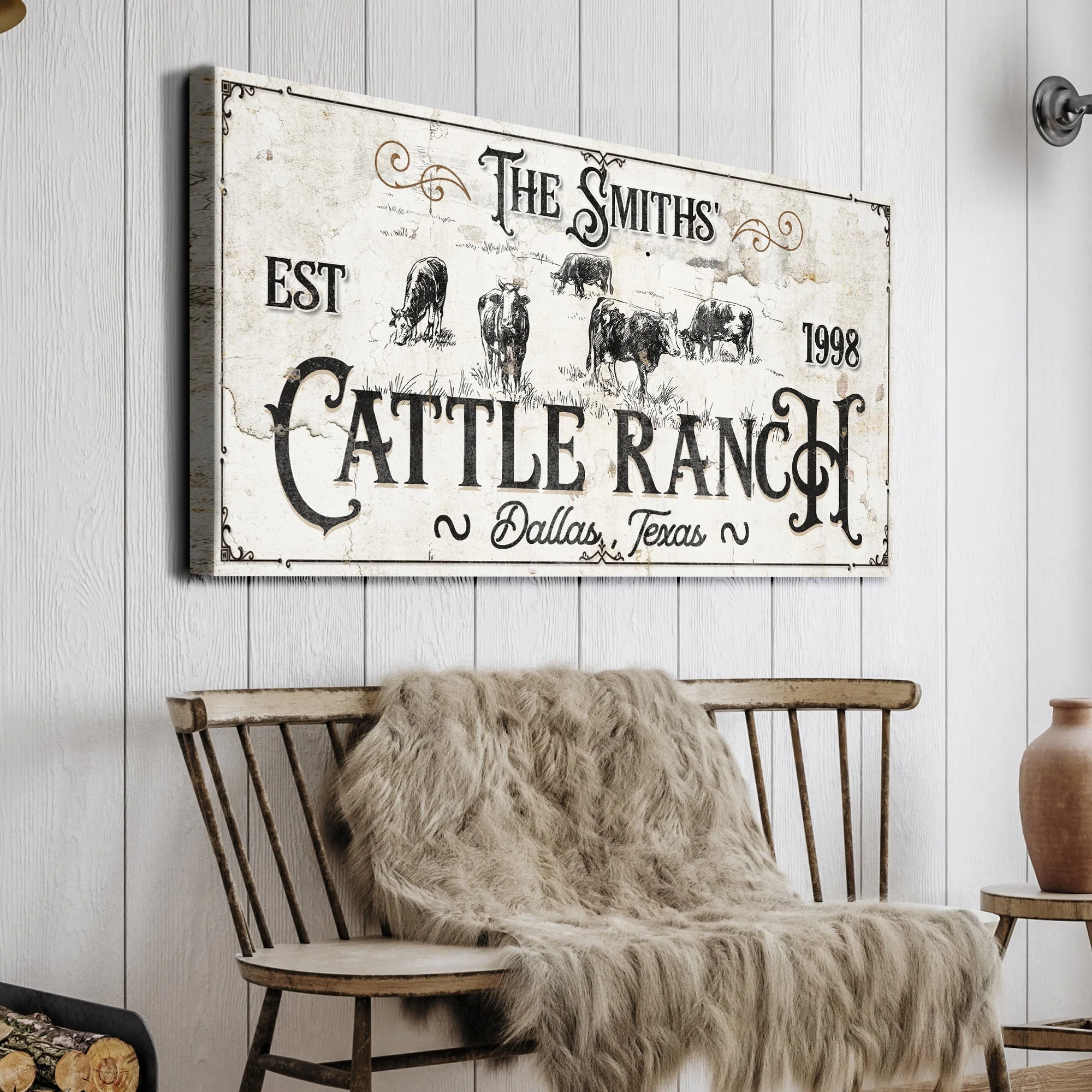 Branded Cattle Ranch Sign III - Image 3