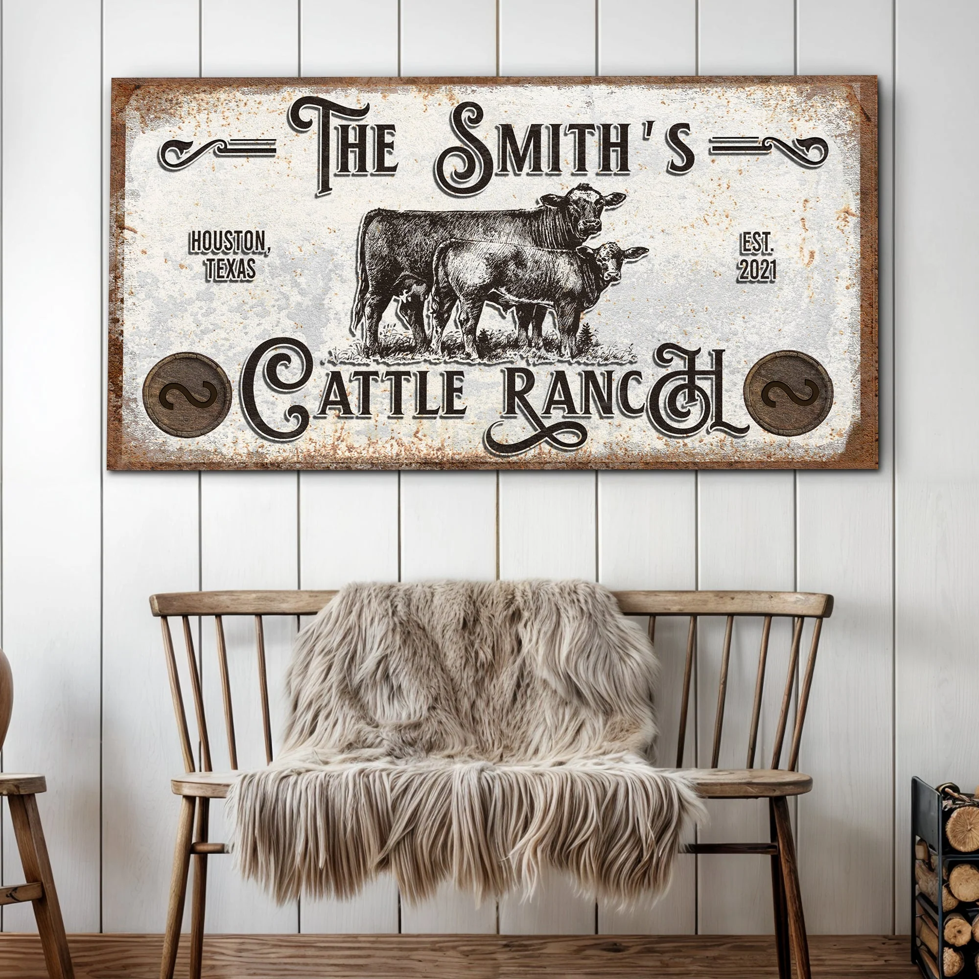 Branded Cattle Ranch Sign IV - Image 2