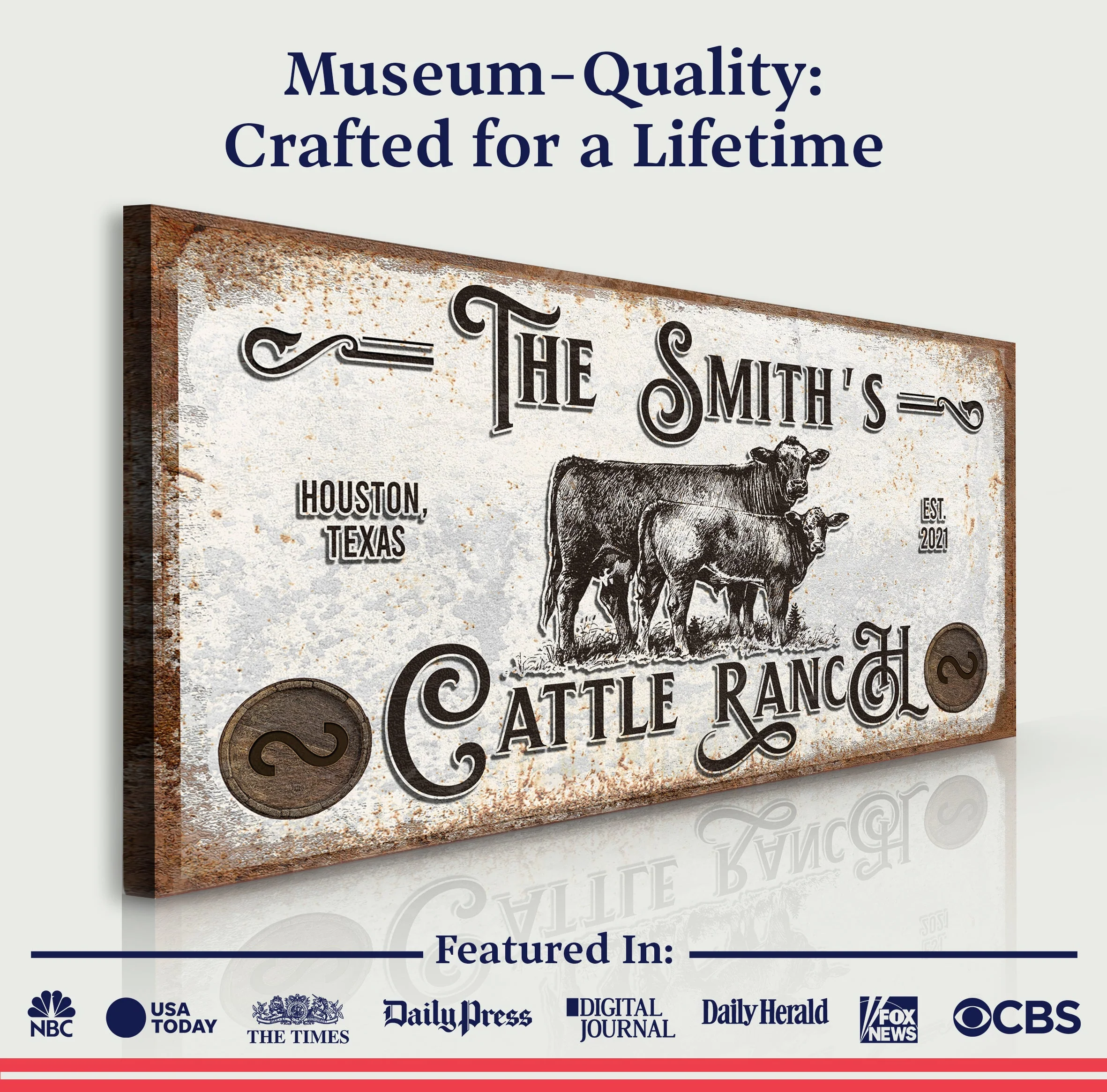 Branded Cattle Ranch Sign IV - Image 4