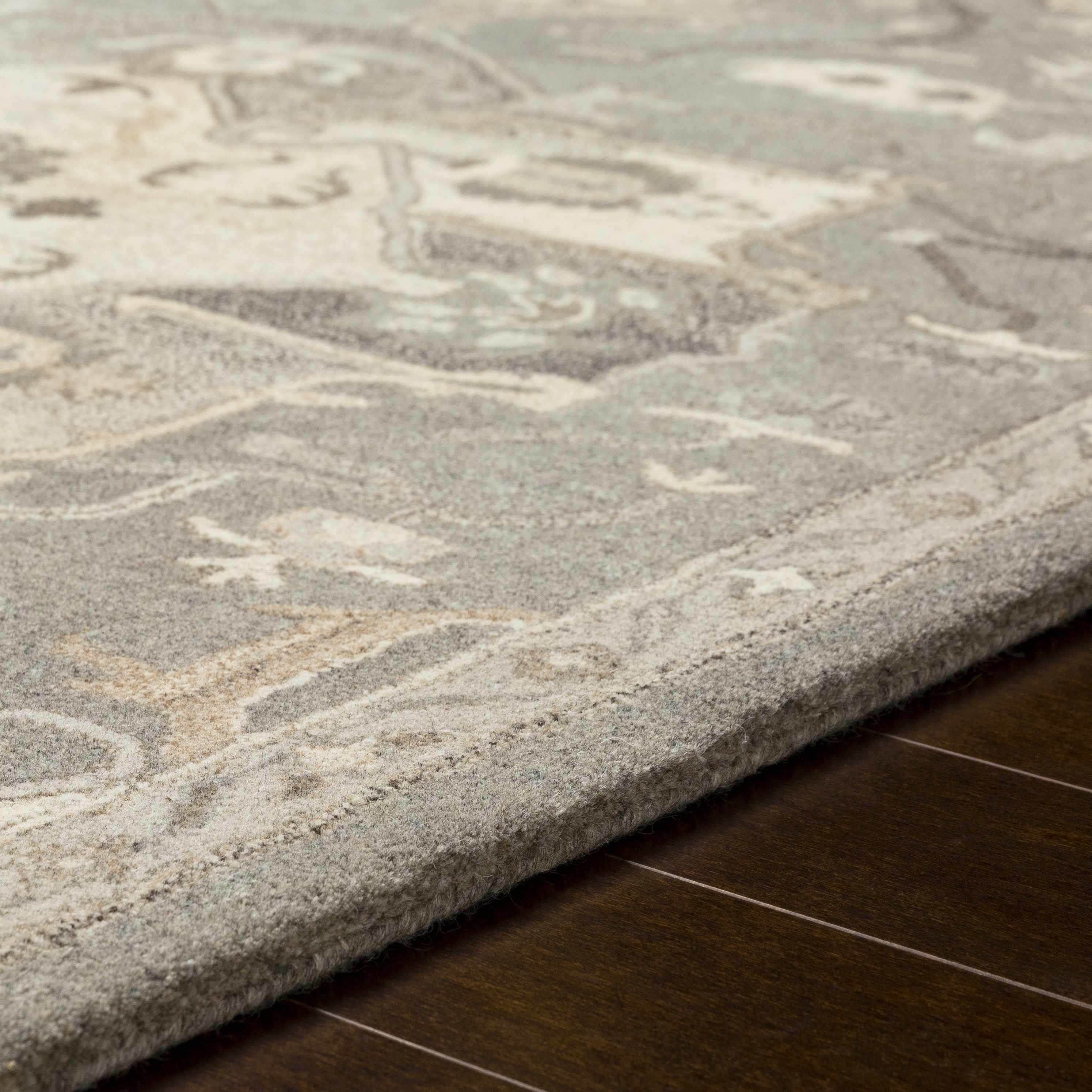 Broomfield 1196 Hand Tufted Taupe Wool Rug - Image 8