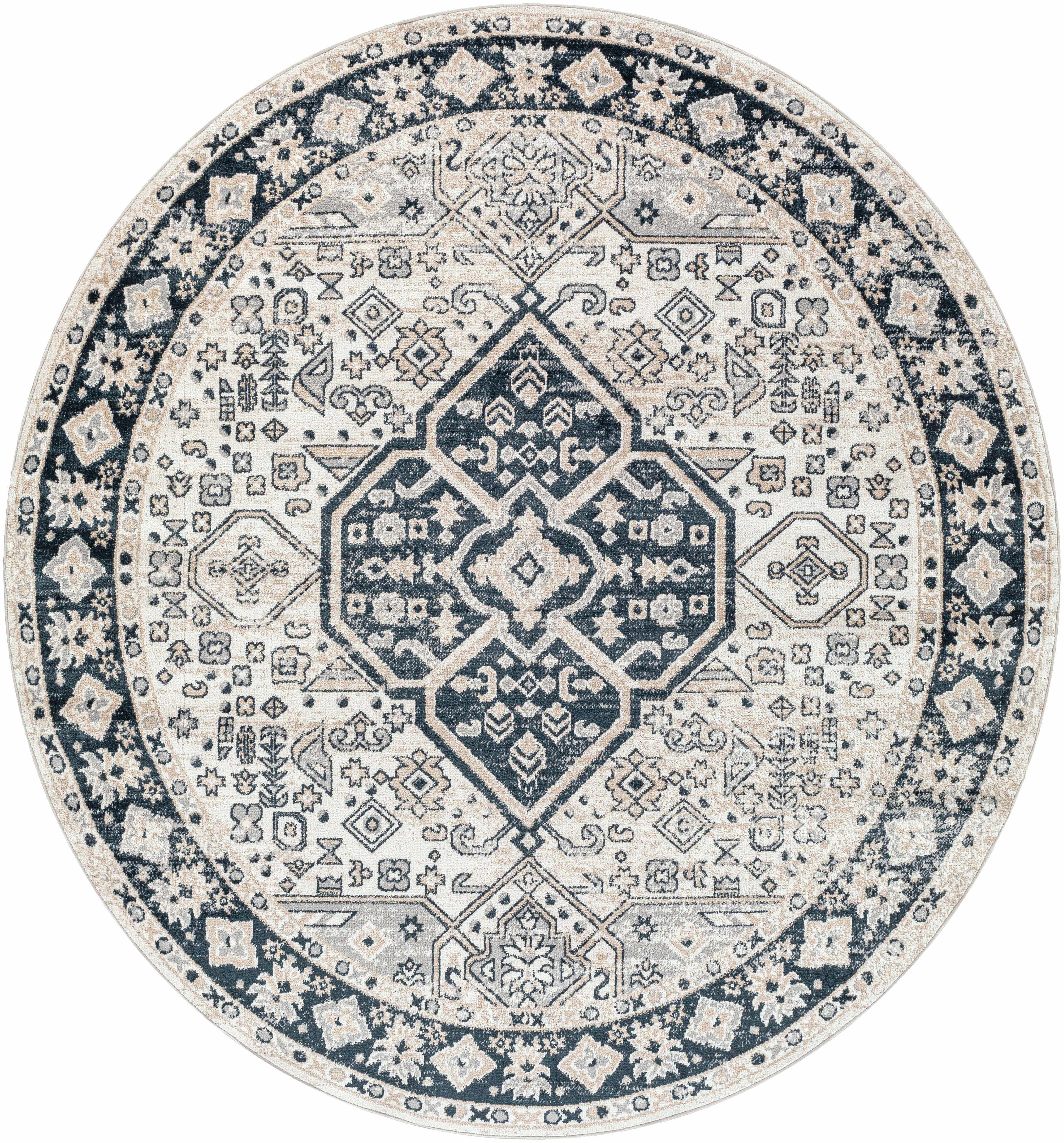 Cabacungan Cream & Gray Washable Area Rug - Image 11