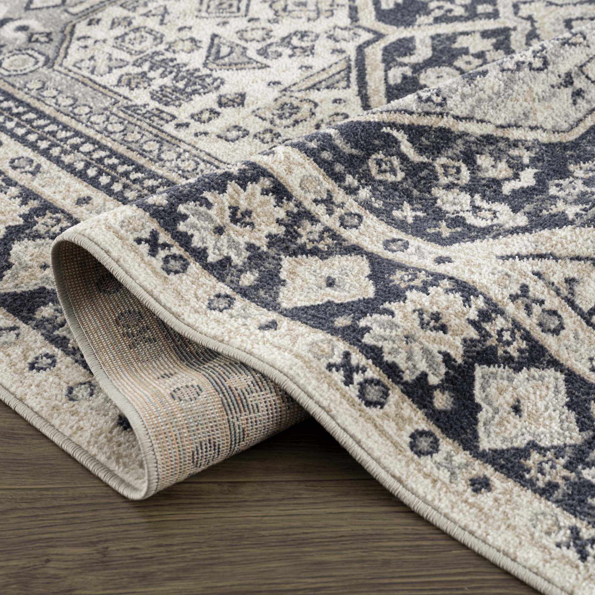 Cabacungan Cream & Gray Washable Area Rug - Image 7
