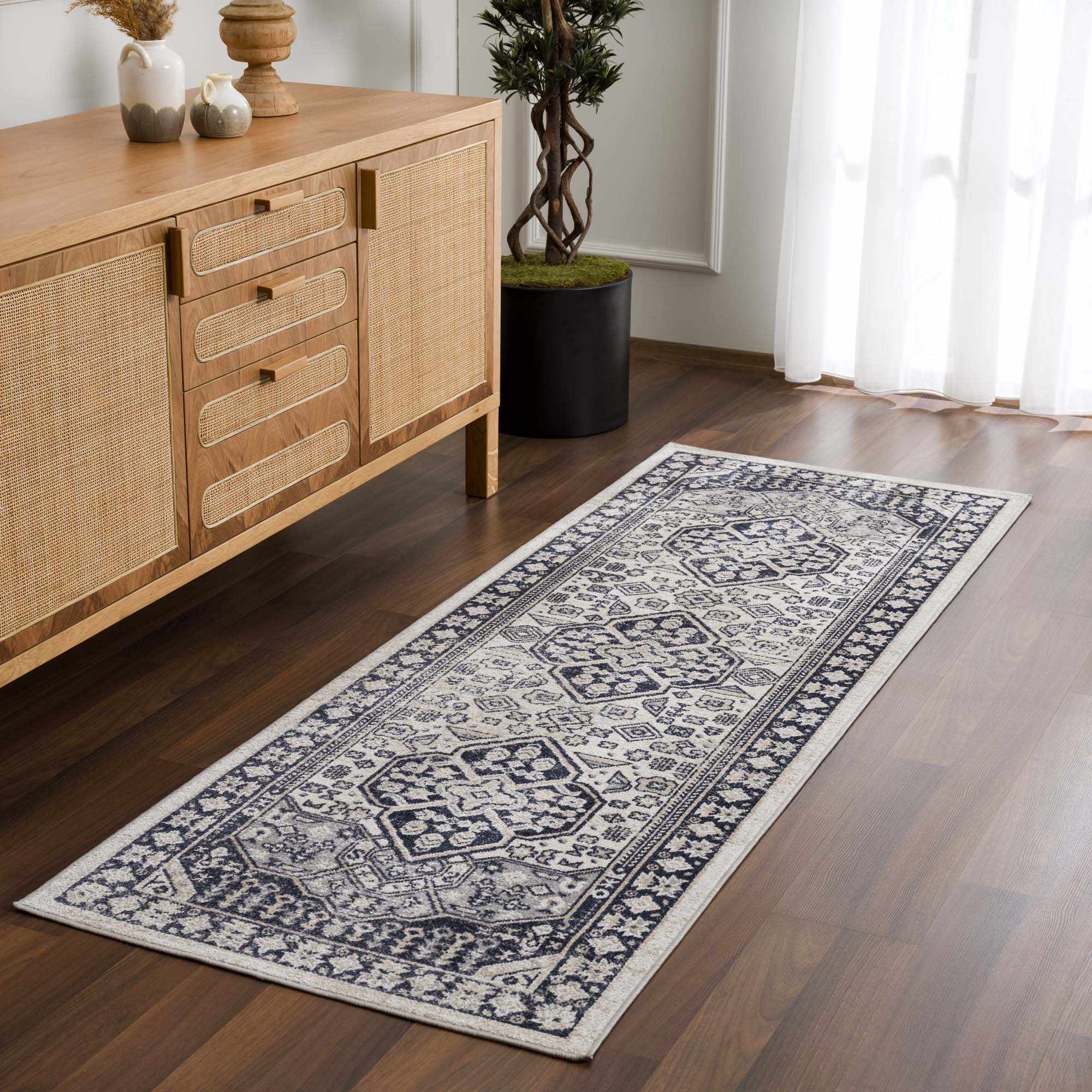 Cabacungan Cream & Gray Washable Area Rug - Image 9