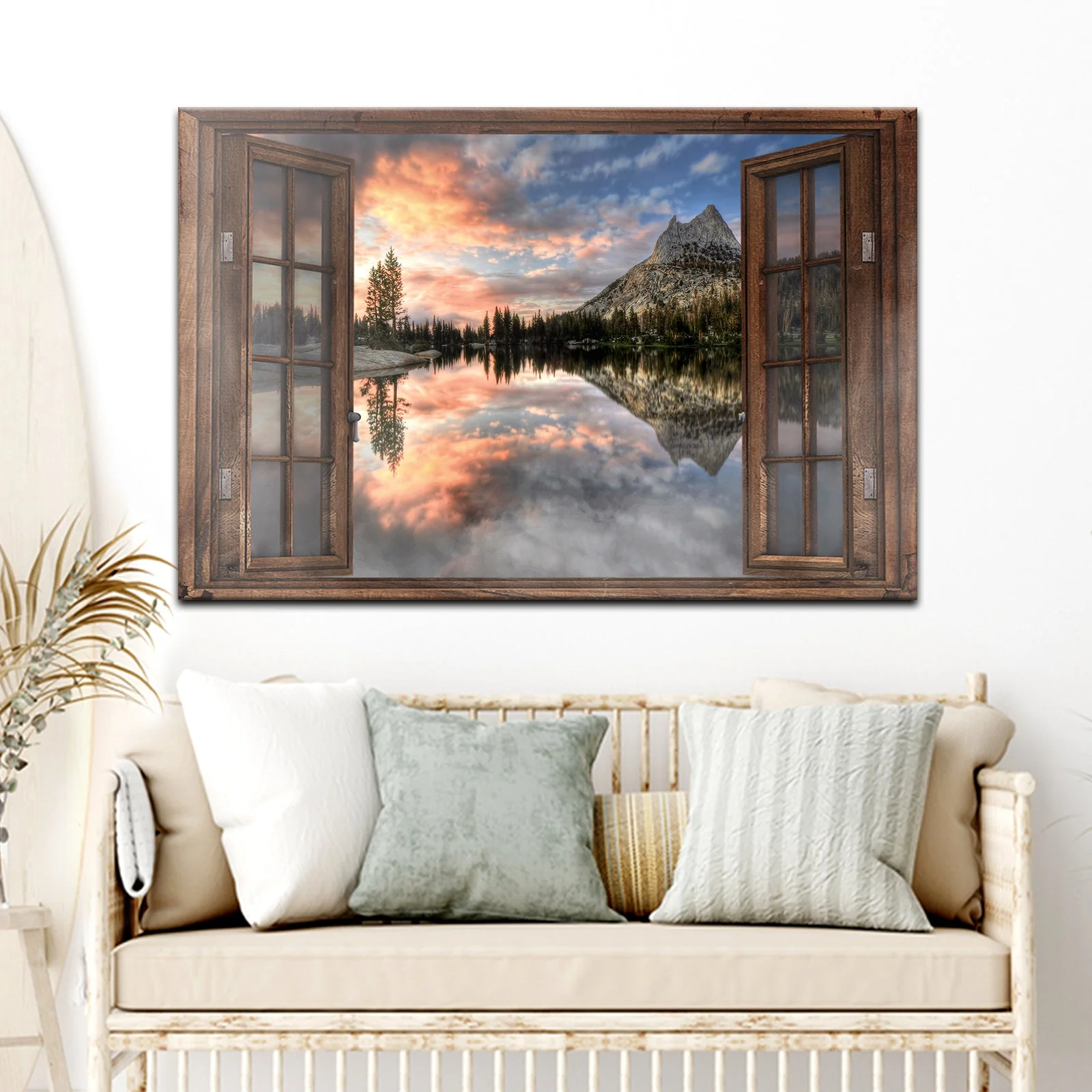 Calming Lake Scenery Canvas Wall Art - Image 7