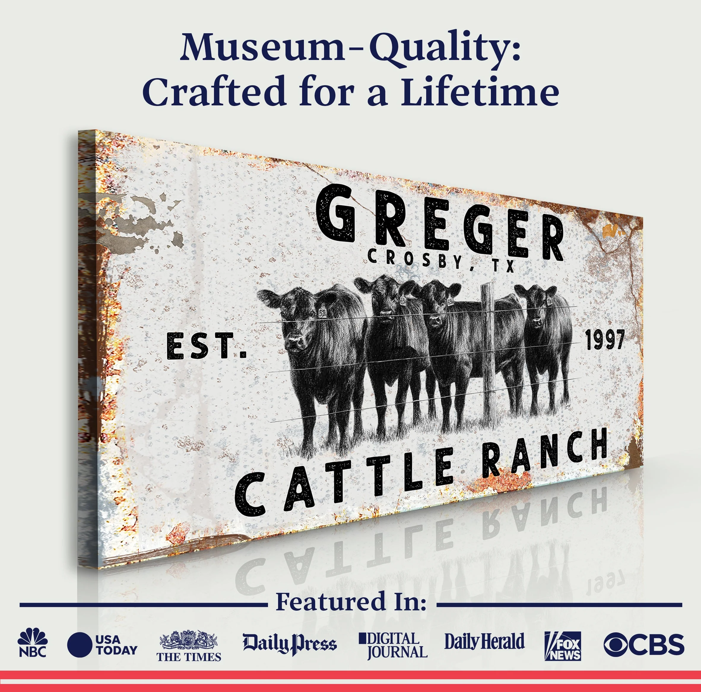 Cattle Ranch Rustic Sign - Image 6
