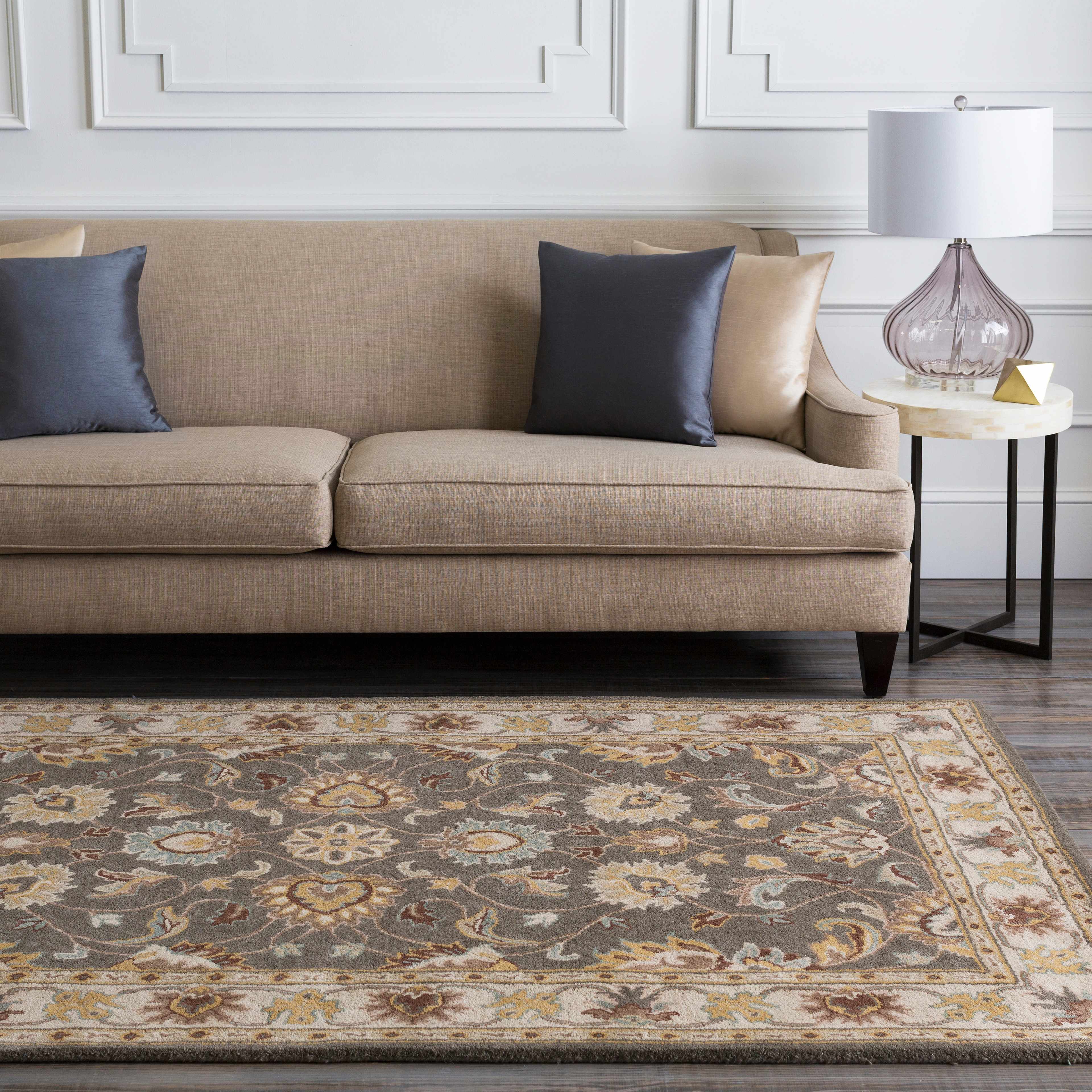 Cherryfield Hand Tufted Taupe Wool Rug - Image 2