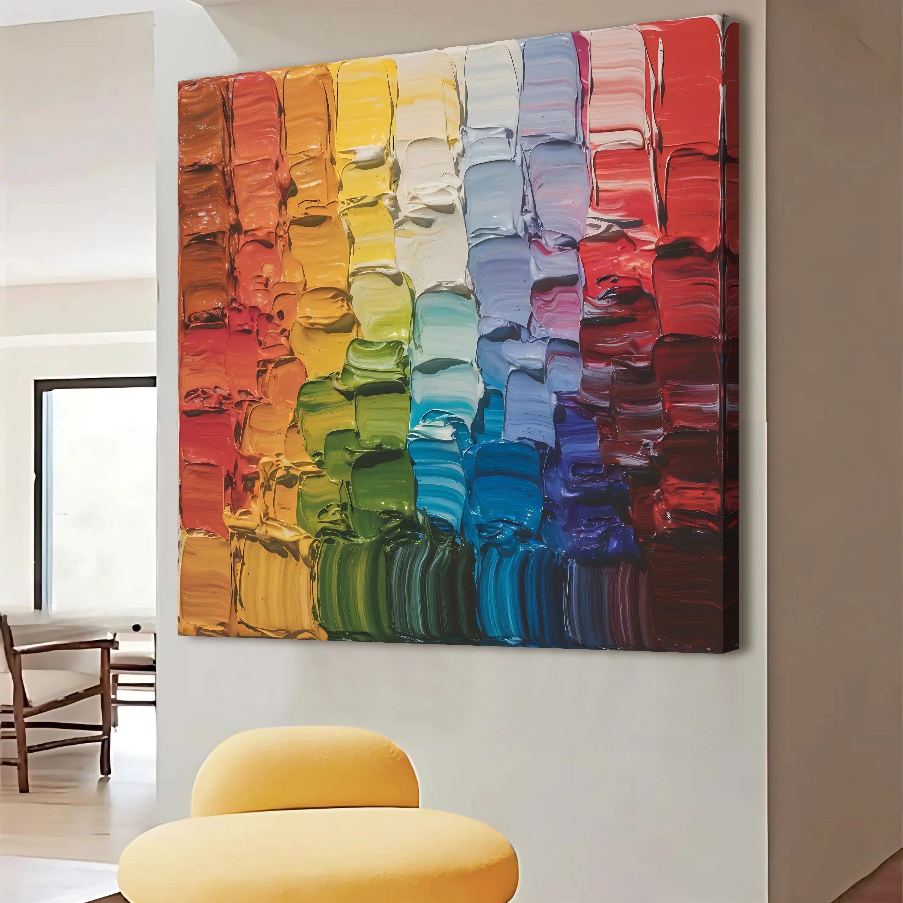 Chroma Flow Impasto Wall Art - Image 4
