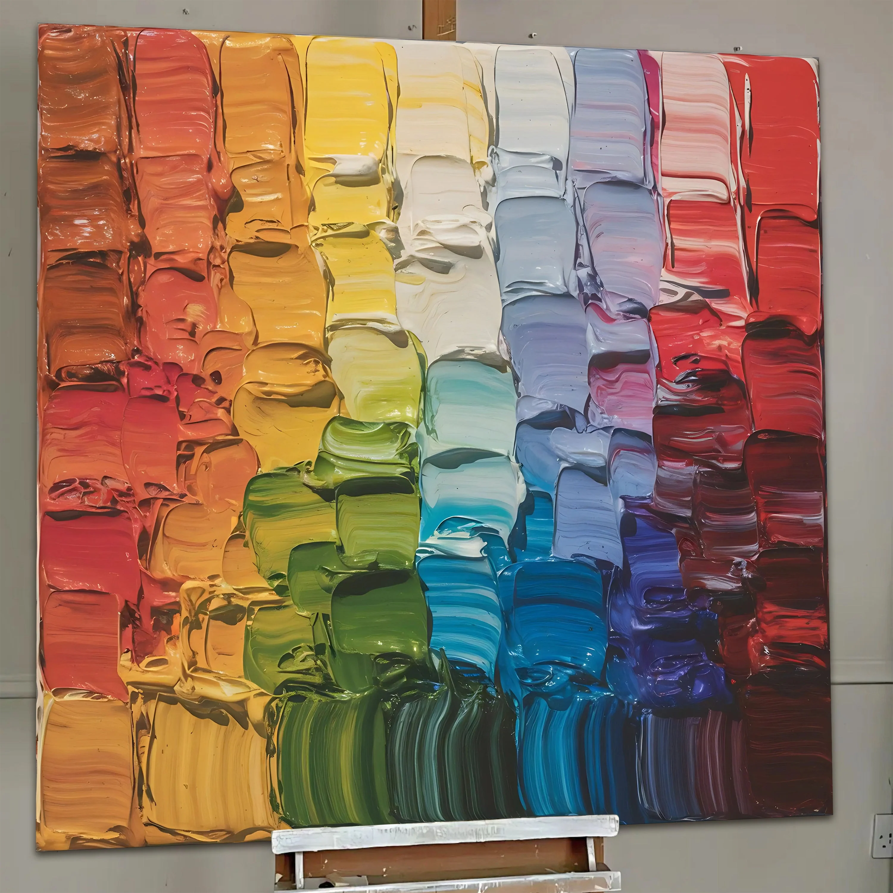 Chroma Flow Impasto Wall Art - Image 5