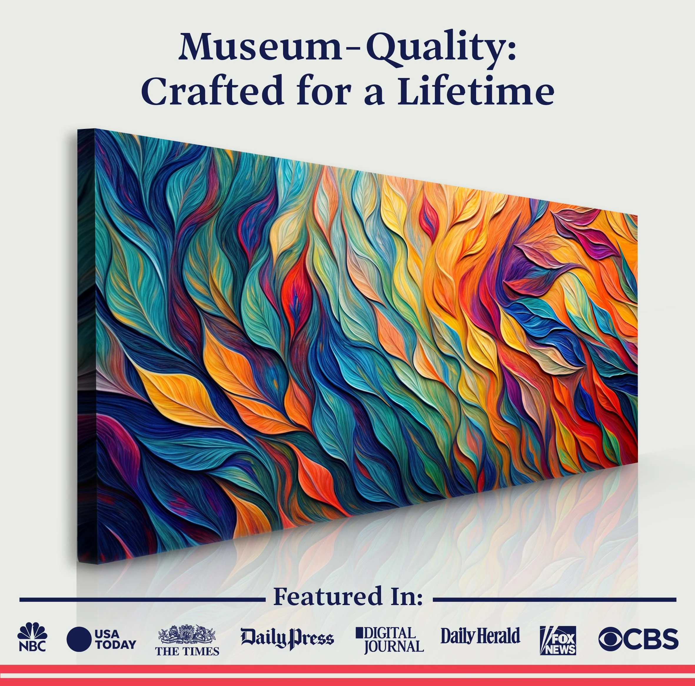 Chroma Whispers Impasto Wall Art - Image 6