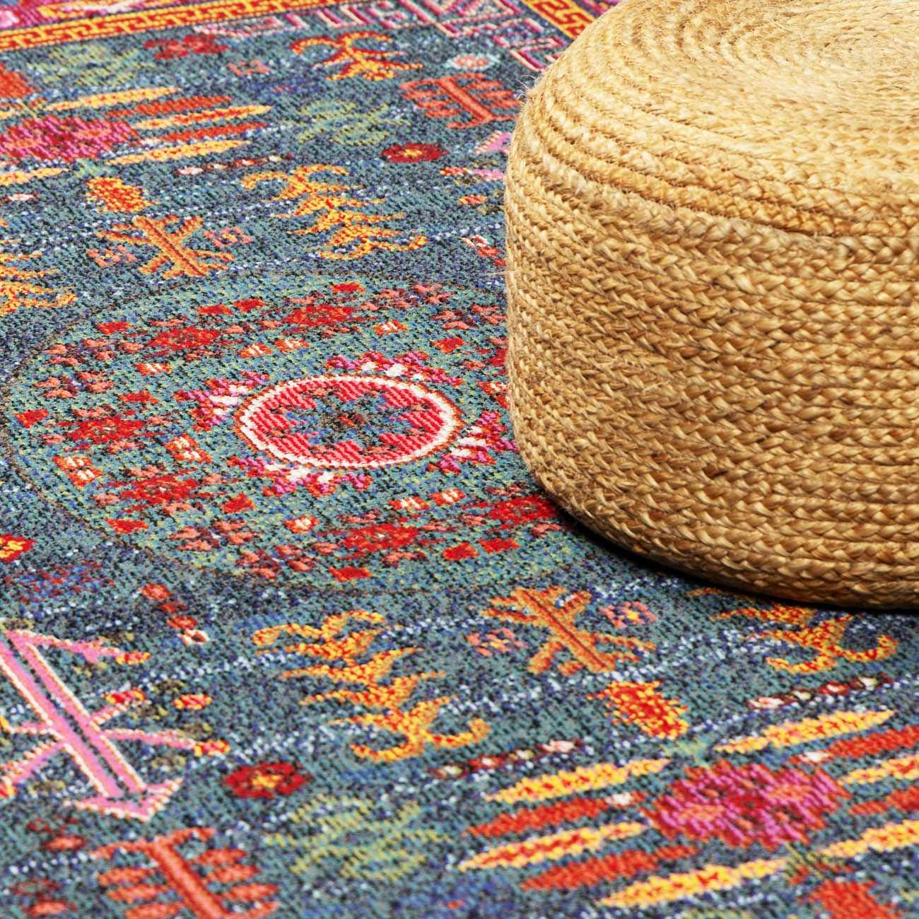 Cleveland Colorful Traditional Area Rug - Teal, Aqua, Navy - Image 10