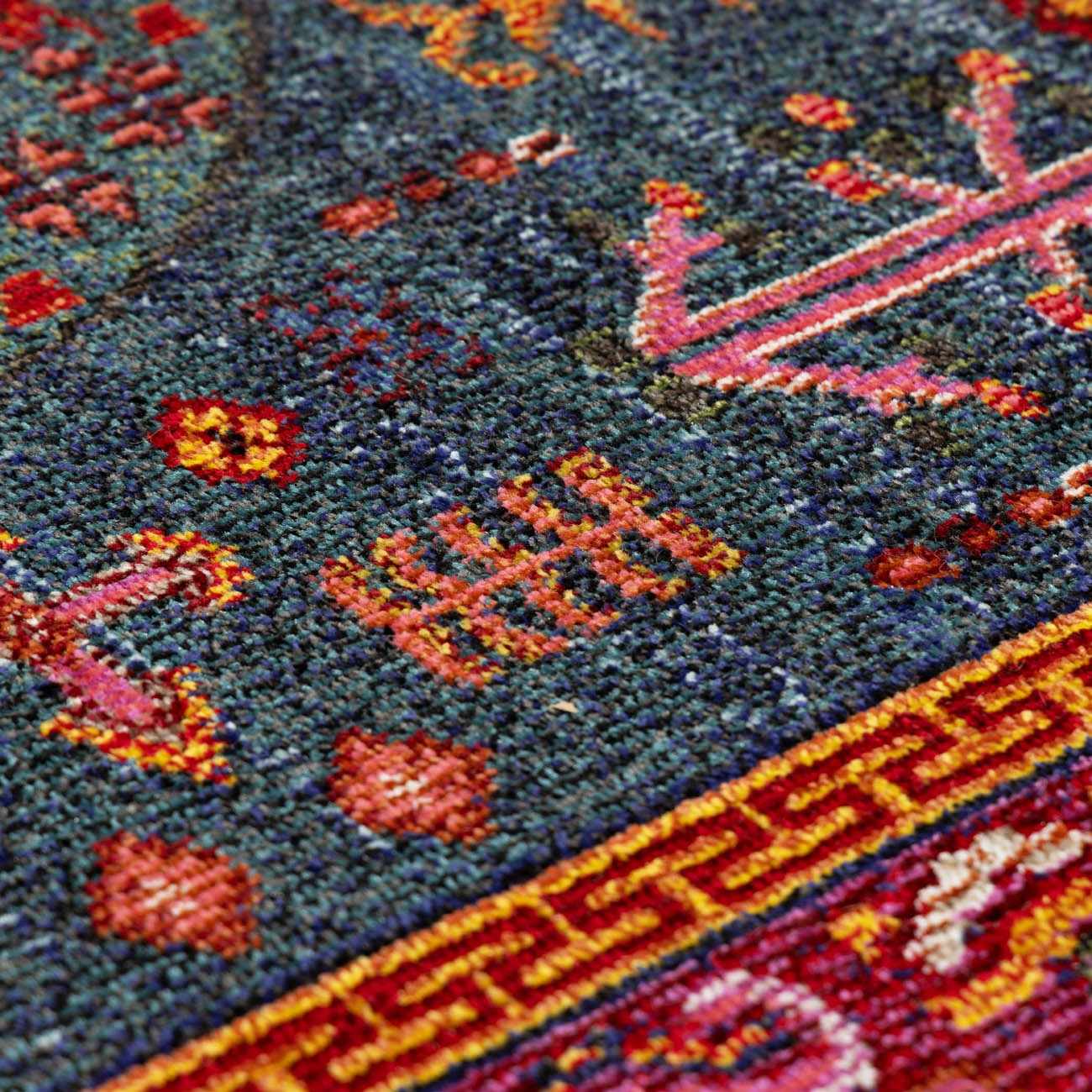 Cleveland Colorful Traditional Area Rug - Teal, Aqua, Navy - Image 11