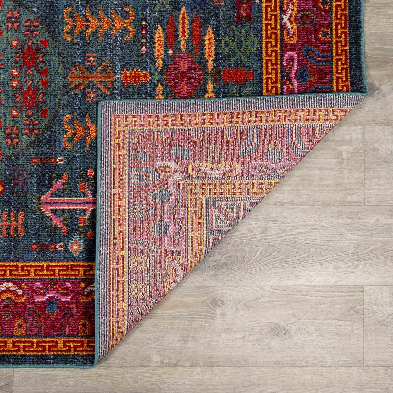 Cleveland Colorful Traditional Area Rug - Teal, Aqua, Navy - Image 5