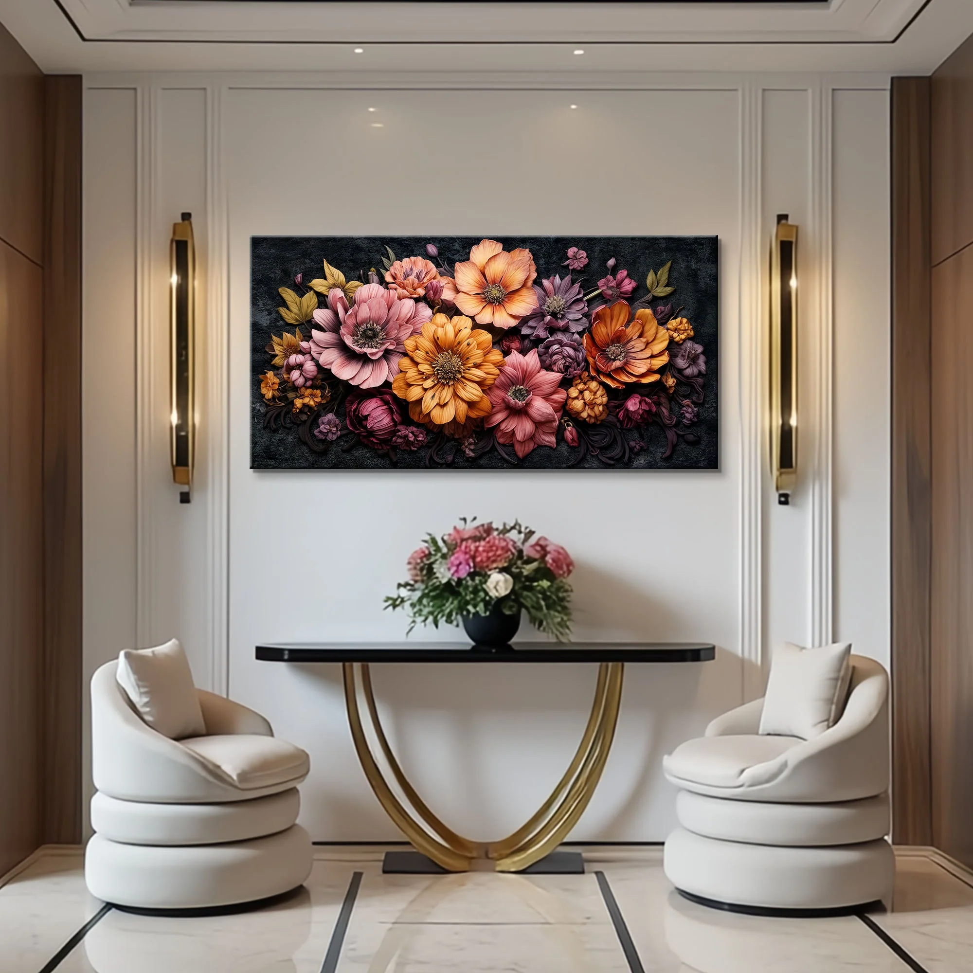 Colorful Floral Realistic Wall Art - Image 4