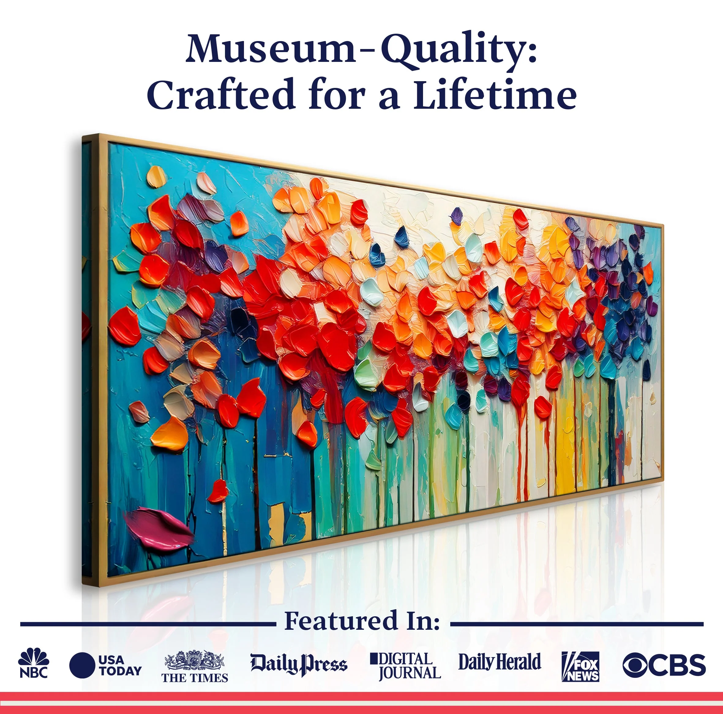 Colorful Petals Impasto Wall Art - Image 6