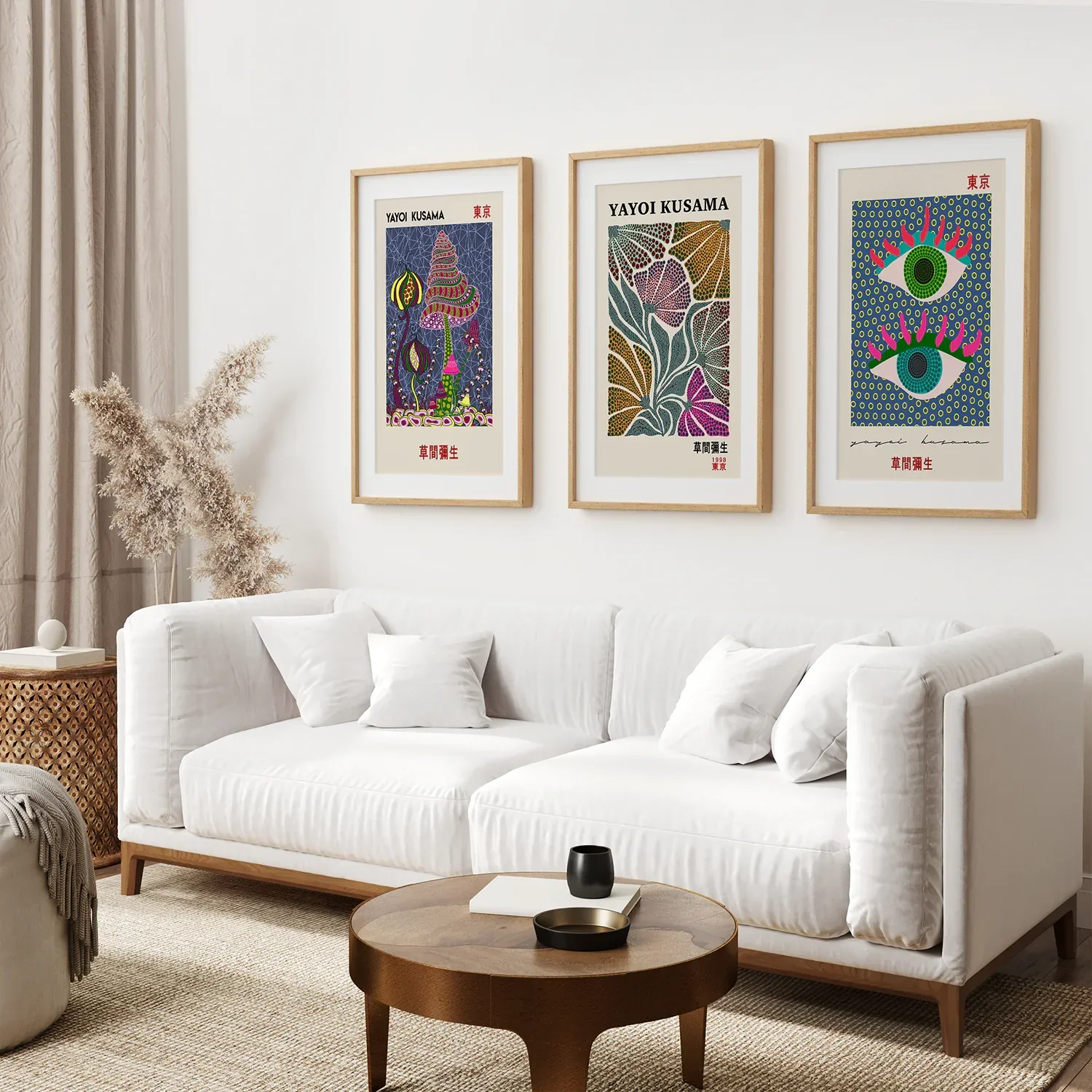 Colorful Yayoi Kusama Poster Set of 3 Museum Art - Image 7