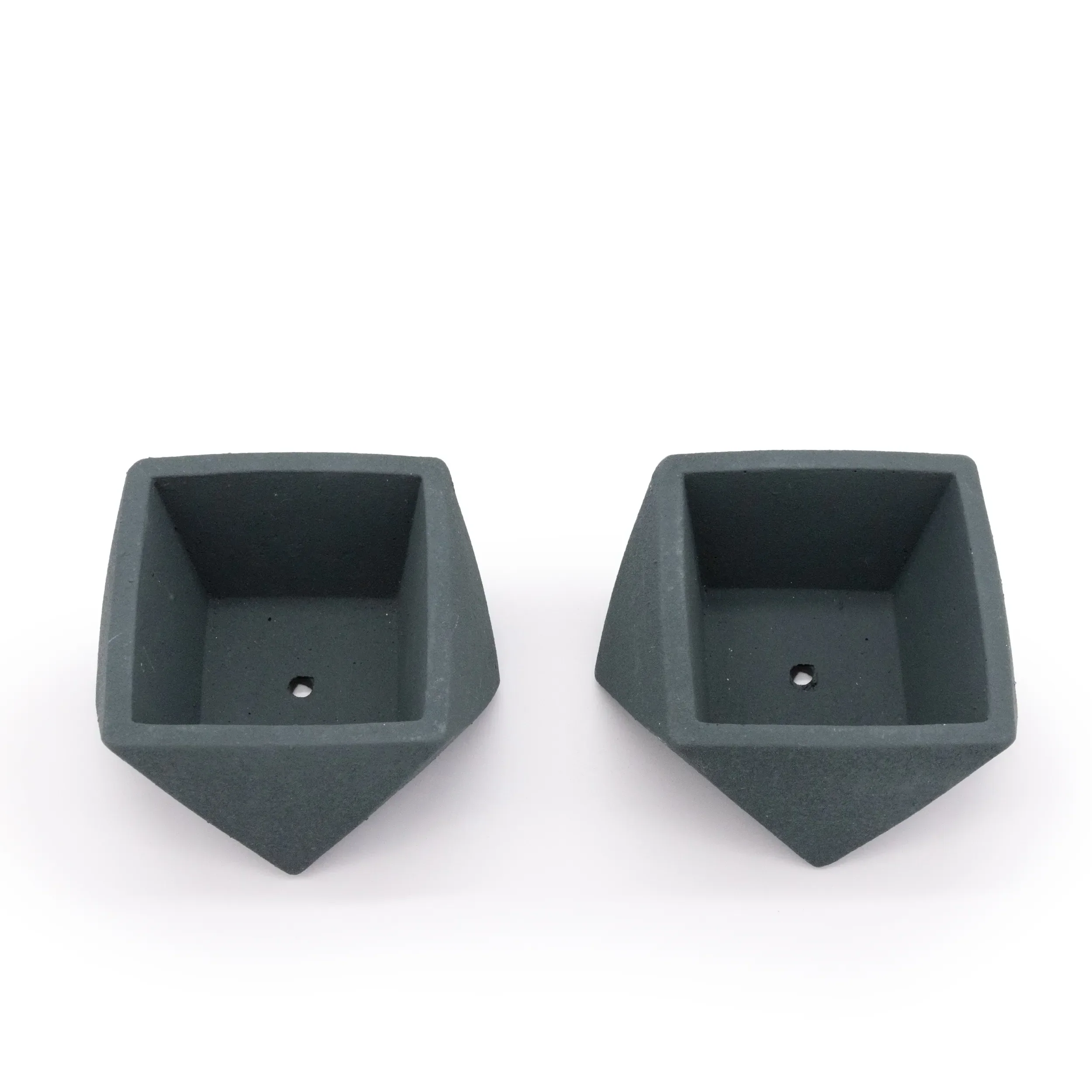 Concrete Mini Wedge Tabletop Planters (Set of 2) - Image 10