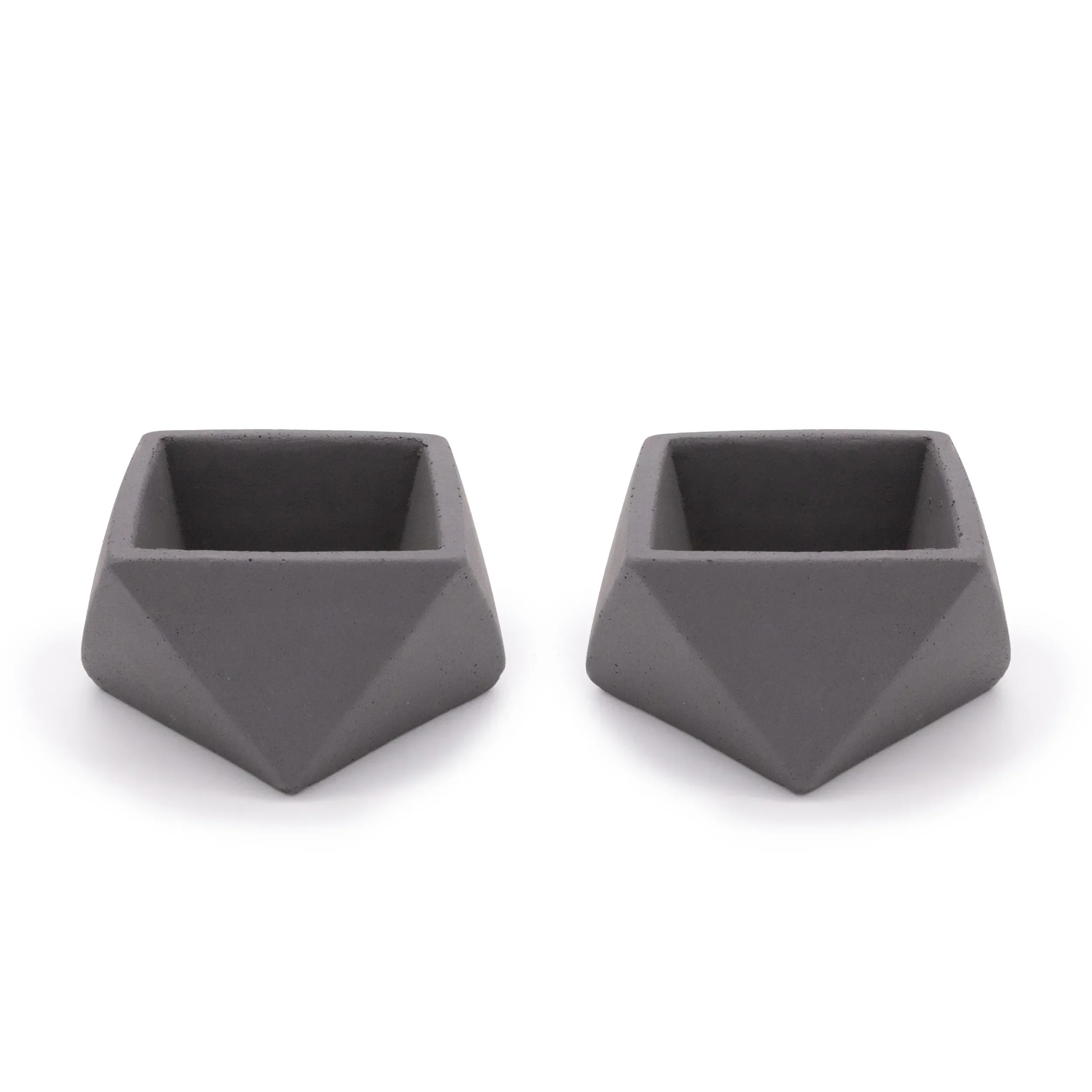 Concrete Mini Wedge Tabletop Planters (Set of 2) - Image 3