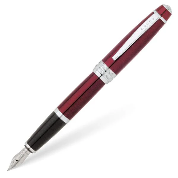 Coventry Red Lacquer with Polished Chrome Appointments Fine Nib Fountain Pen