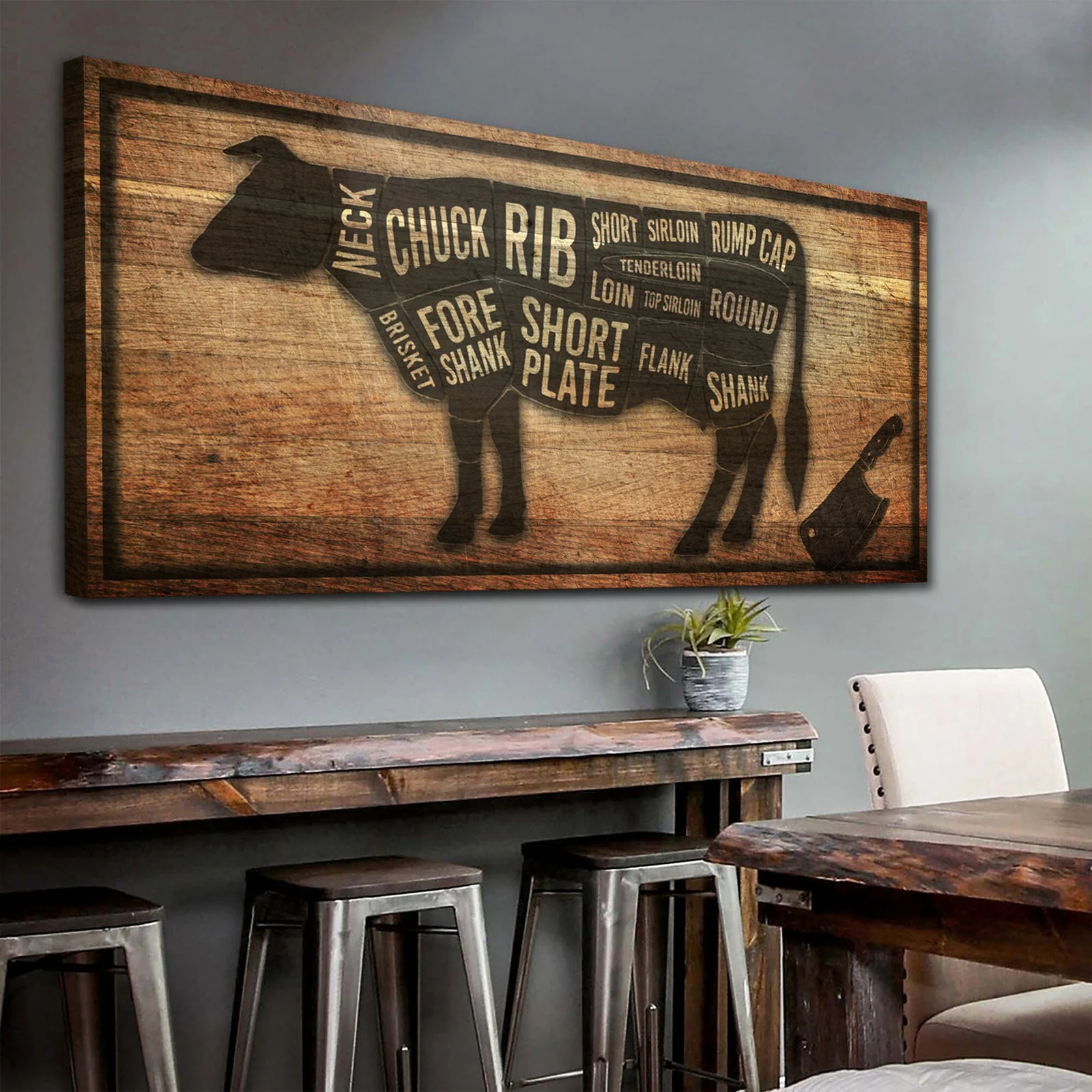 Cow Butcher Kitchen Sign II - Image 3