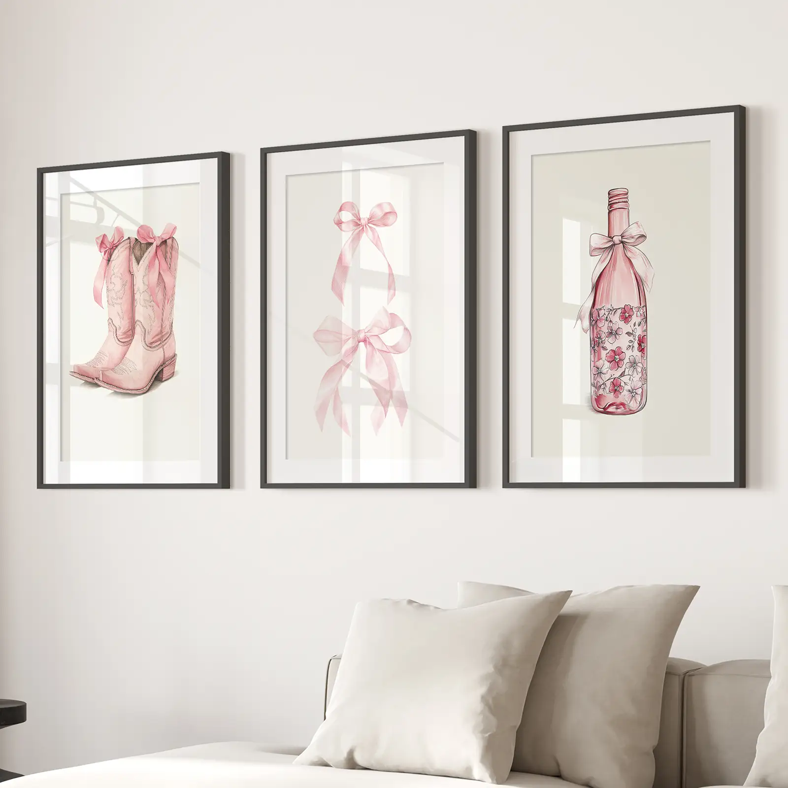 Cowgirl Boots Preppy Modern Wall Art Poster Set - Image 6