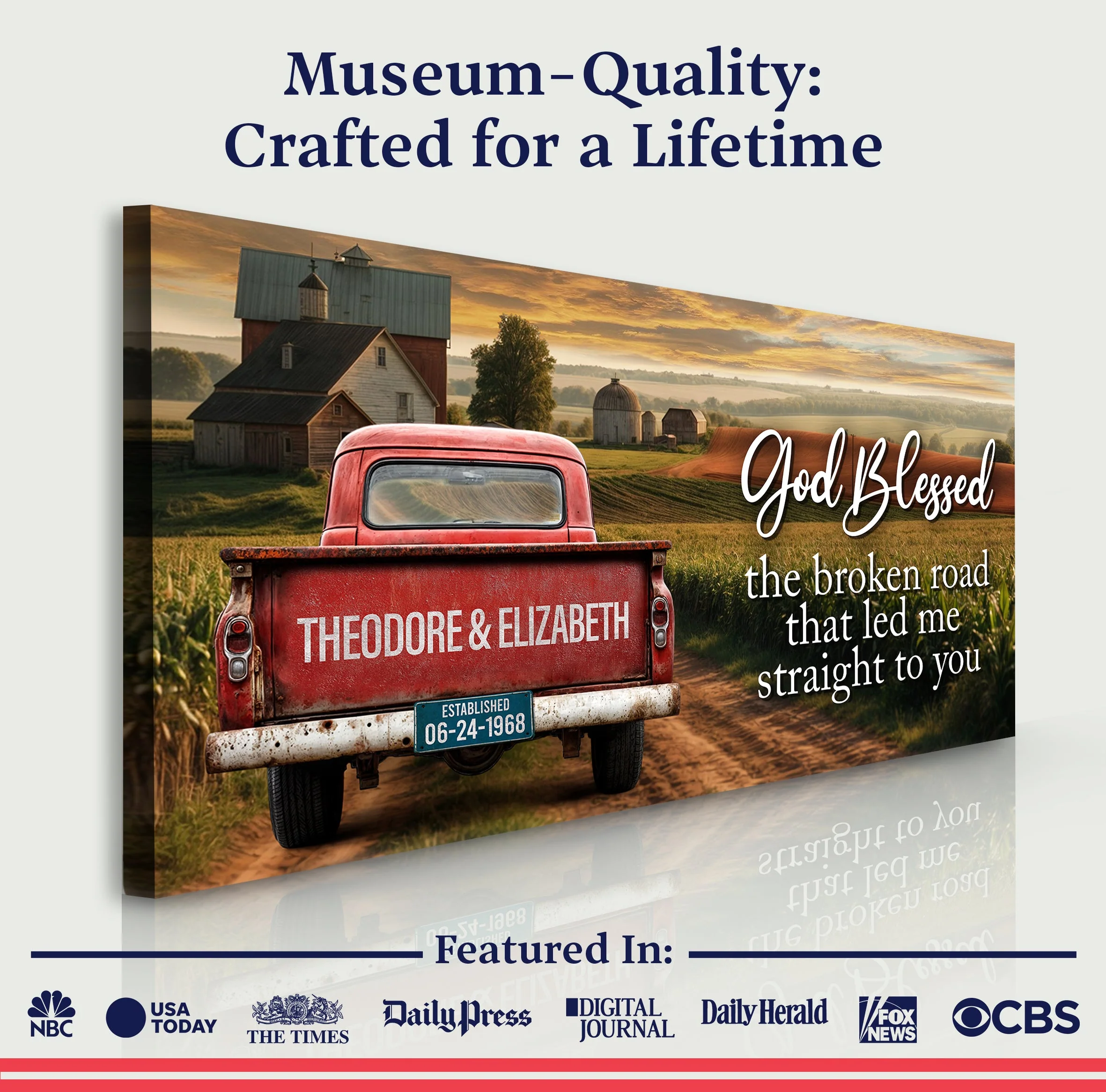 Custom Vintage Truck Couple Sign - Image 6