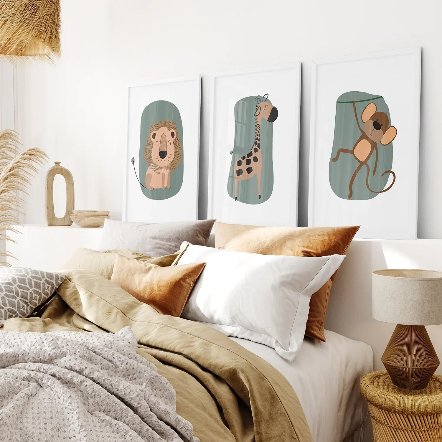 Cute Safari Baby Animals Set of 3 Art Prints - Image 6