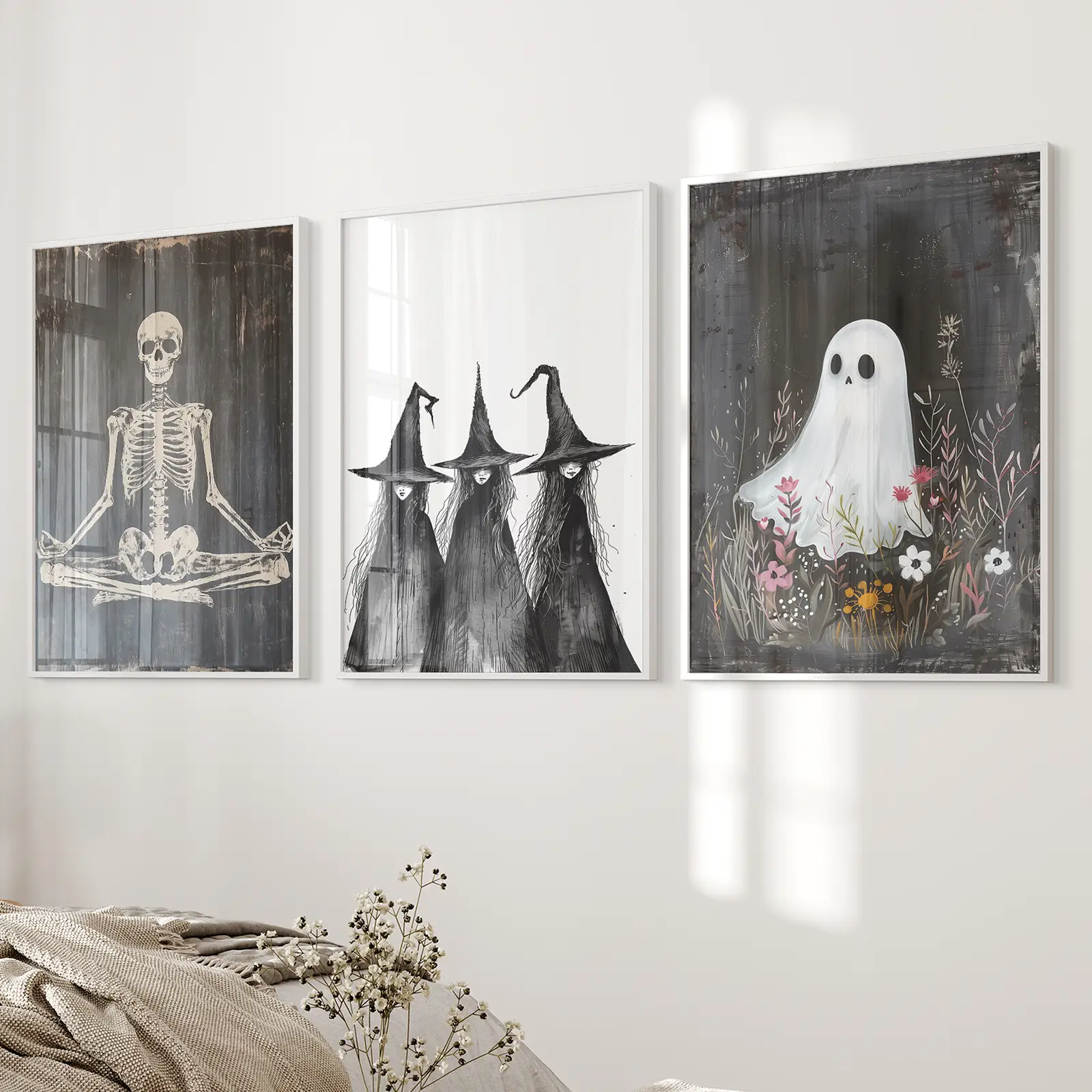 Dark Halloween Witches Wall Art Decor Print Set - Image 6