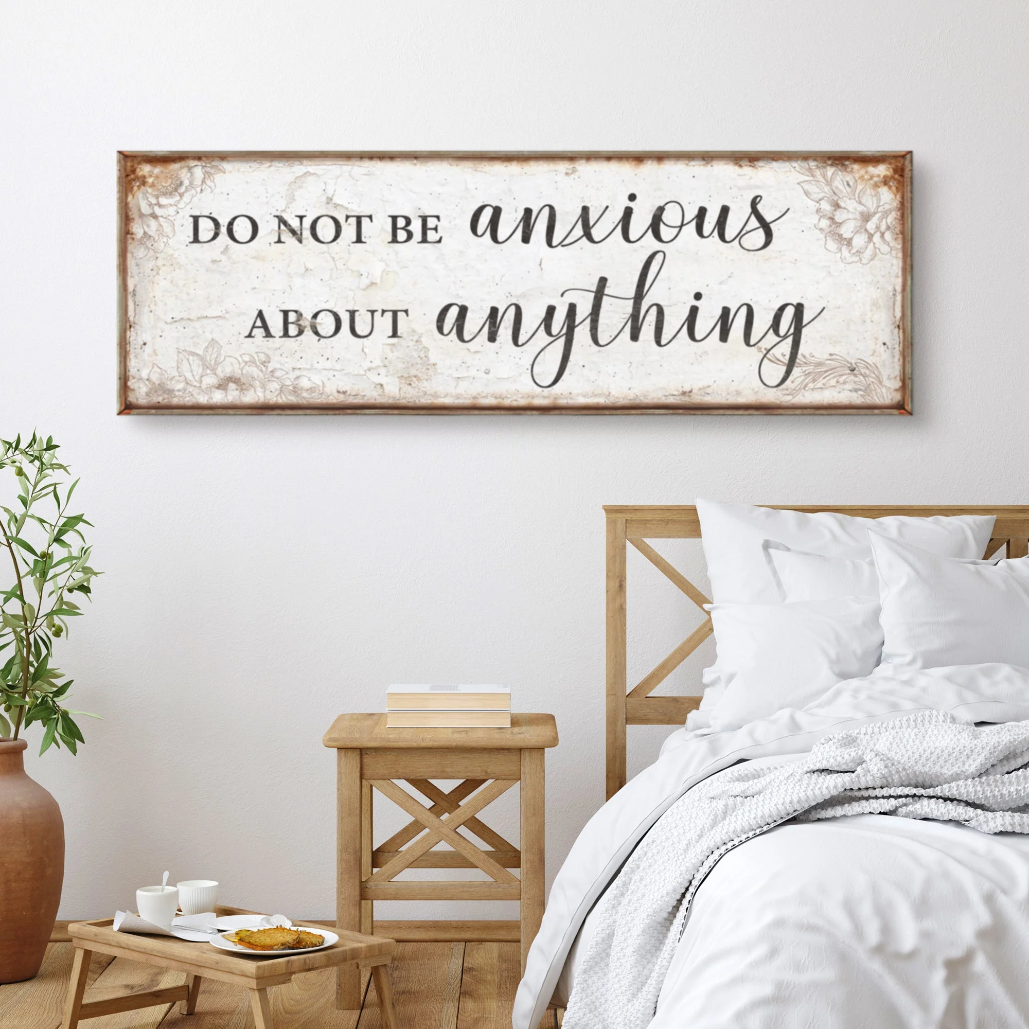 Do Not Be Anxious About Anything Faith Sign - Image 2