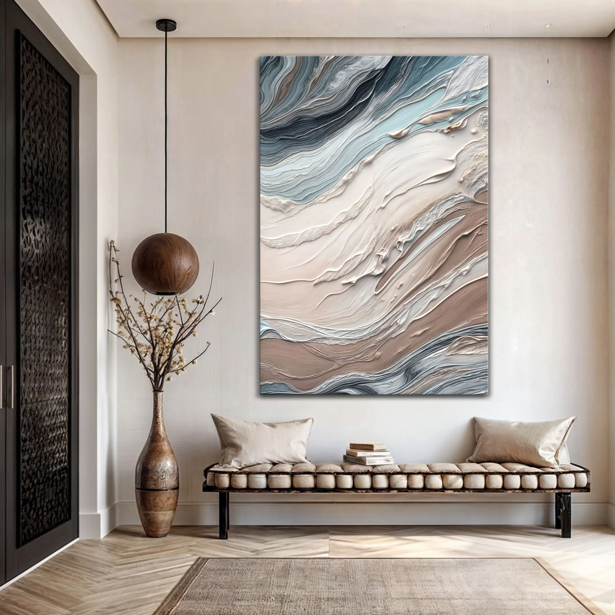 Earth Tone Swirls Wall Art - Image 3