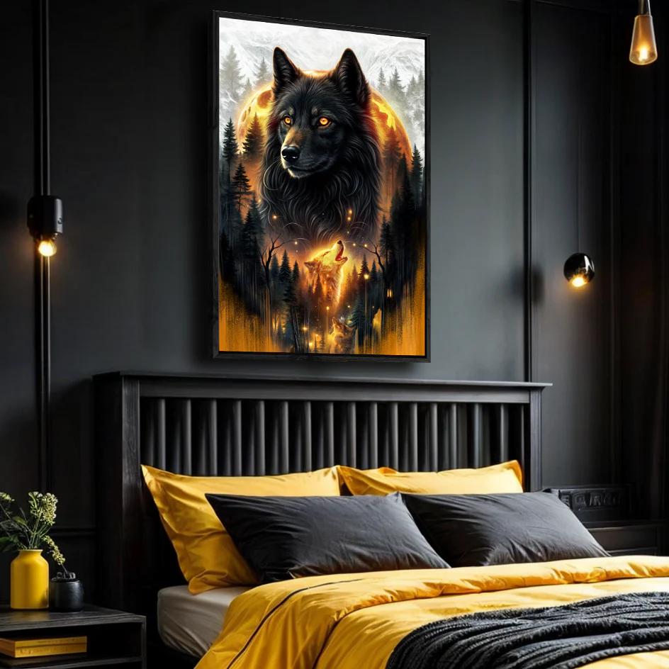 Eclipse of the Alpha Wolf Wall Art - Image 2