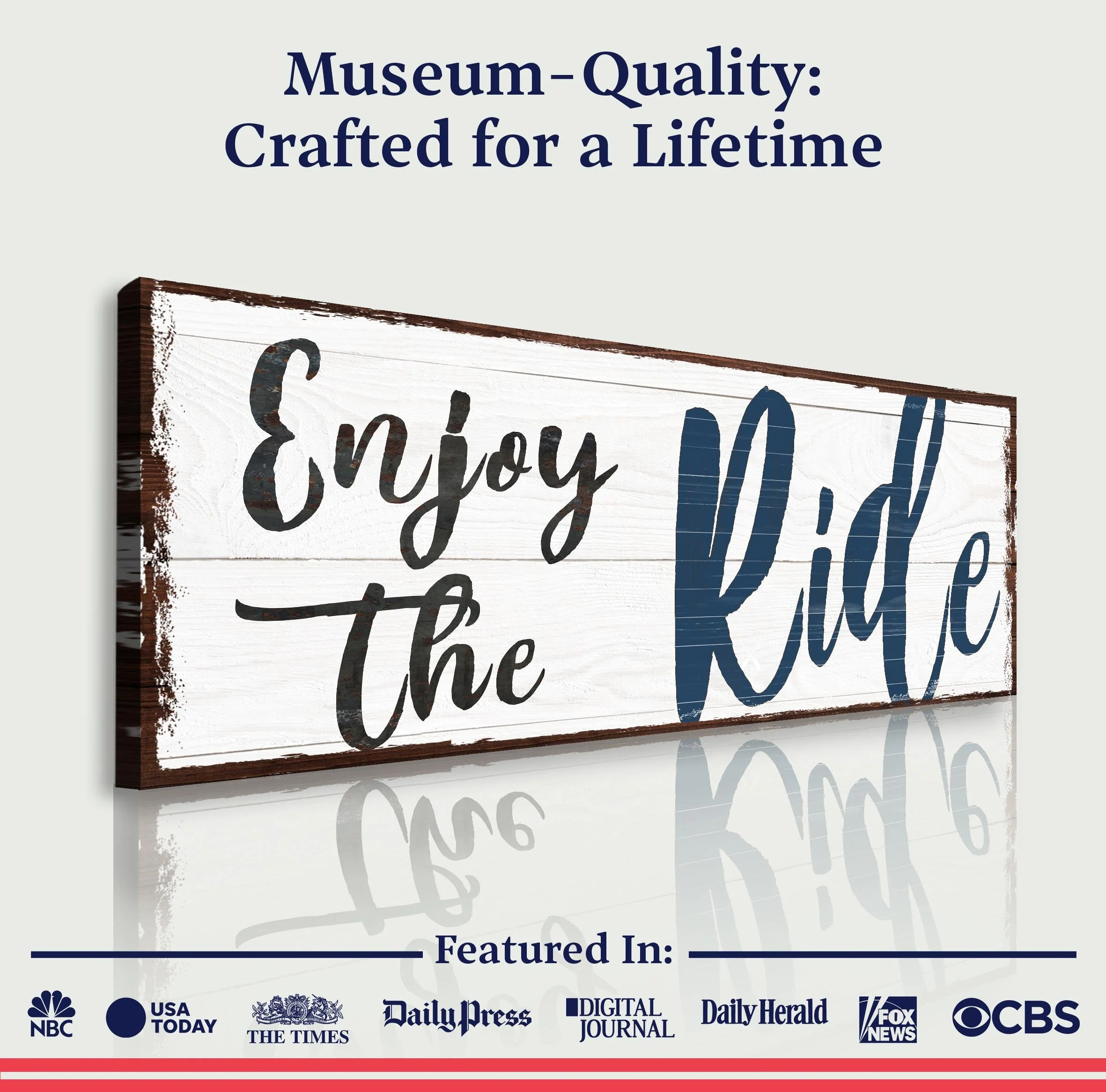 Enjoy The Ride Sign - Image 4