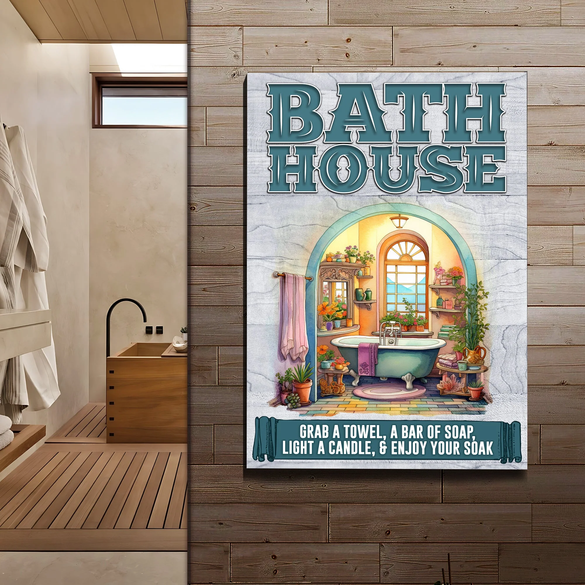 Enjoy Your Soak Bath House Sign - Image 2