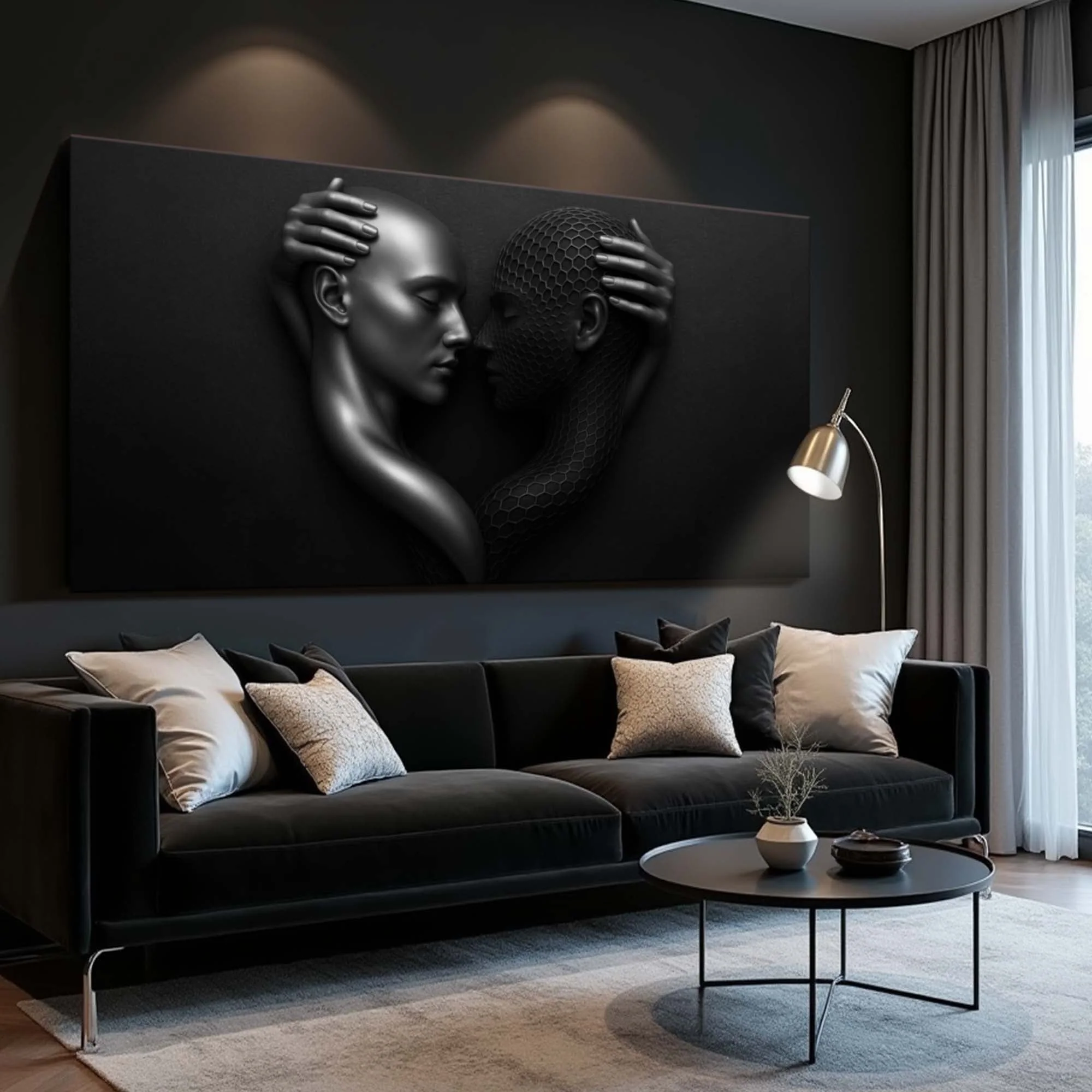 Eternal Love Figure Abstract Wall Art III - Image 2