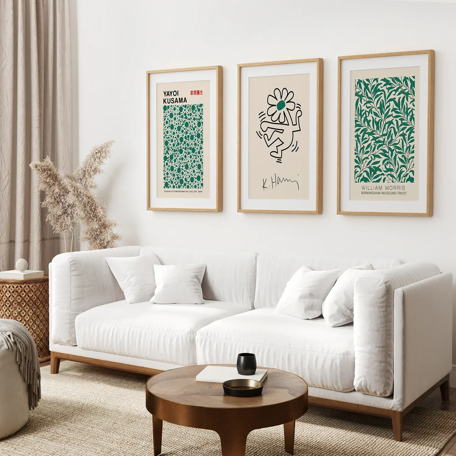 Exhibition Green Art Set of 3 Abstract Print - Image 3