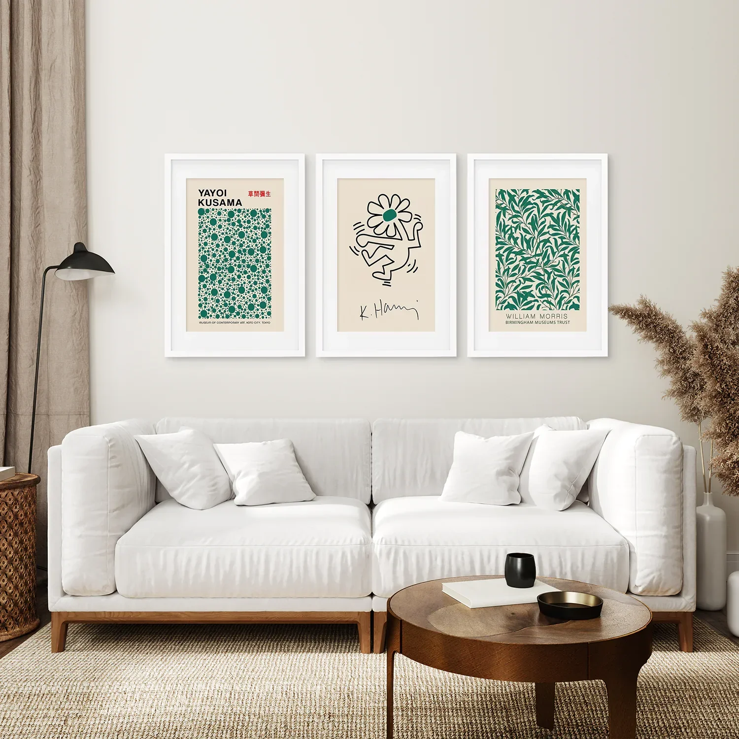 Exhibition Green Art Set of 3 Abstract Print - Image 7
