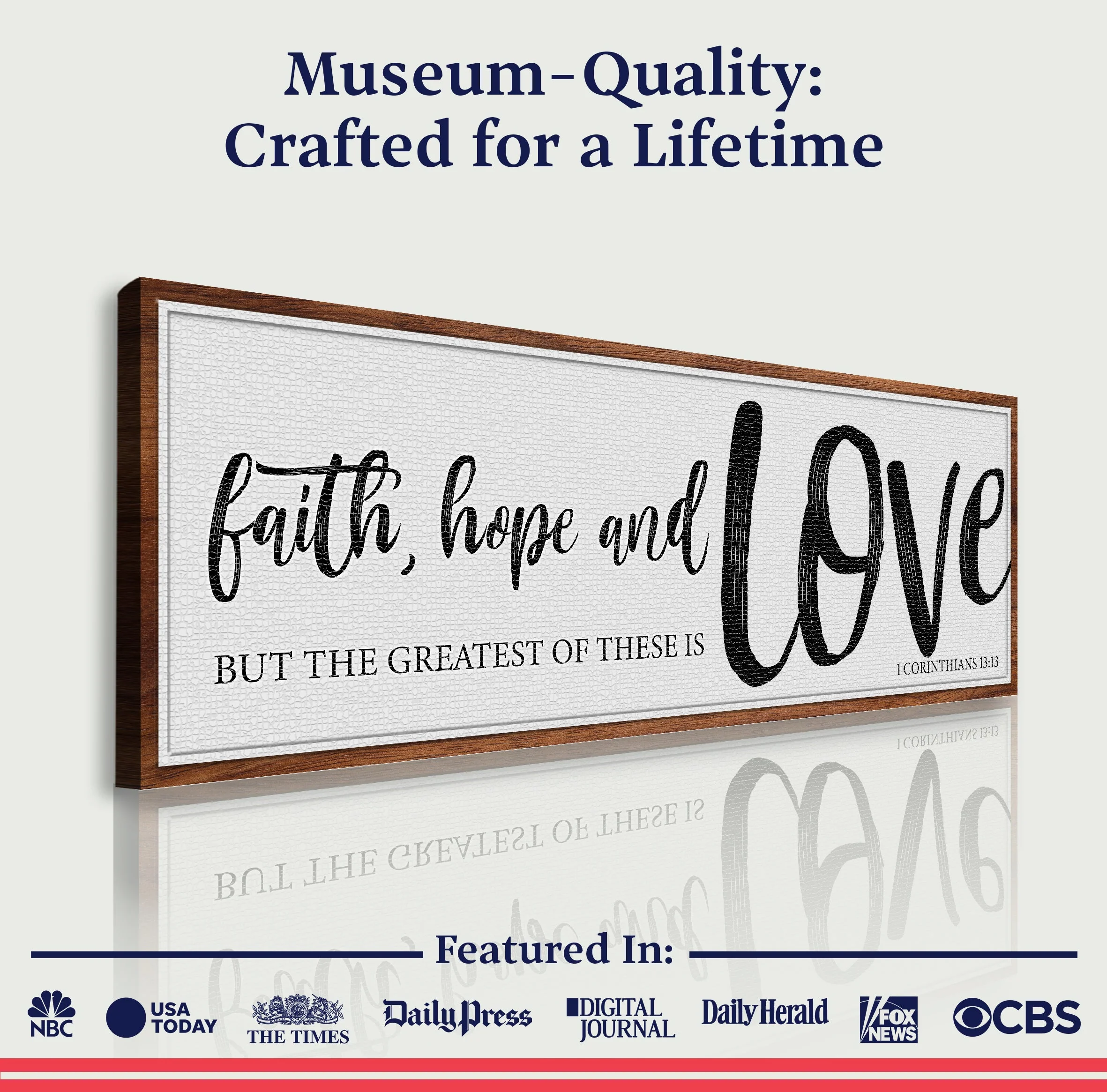 Faith Hope And Love 1 Corinthians 13:13 Faith Sign II - Image 4
