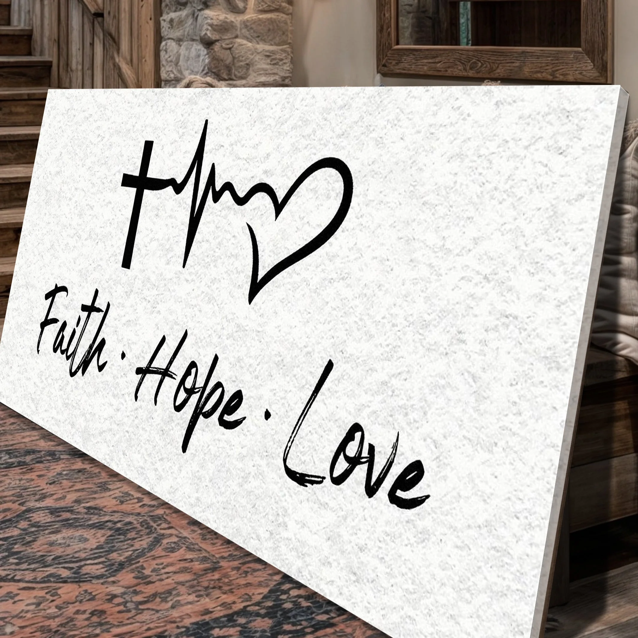 Faith, Hope, Love Faith Wall Art II - Image 5